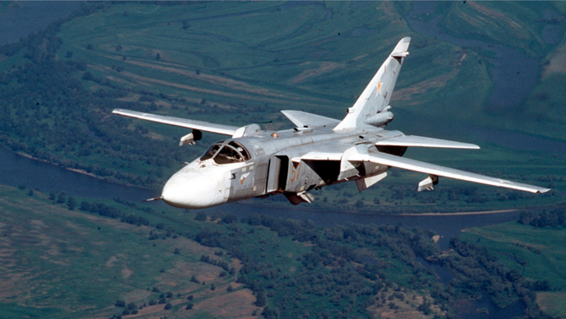 A Russian Su-24 medium-range bomber, in a 2002 file photo.