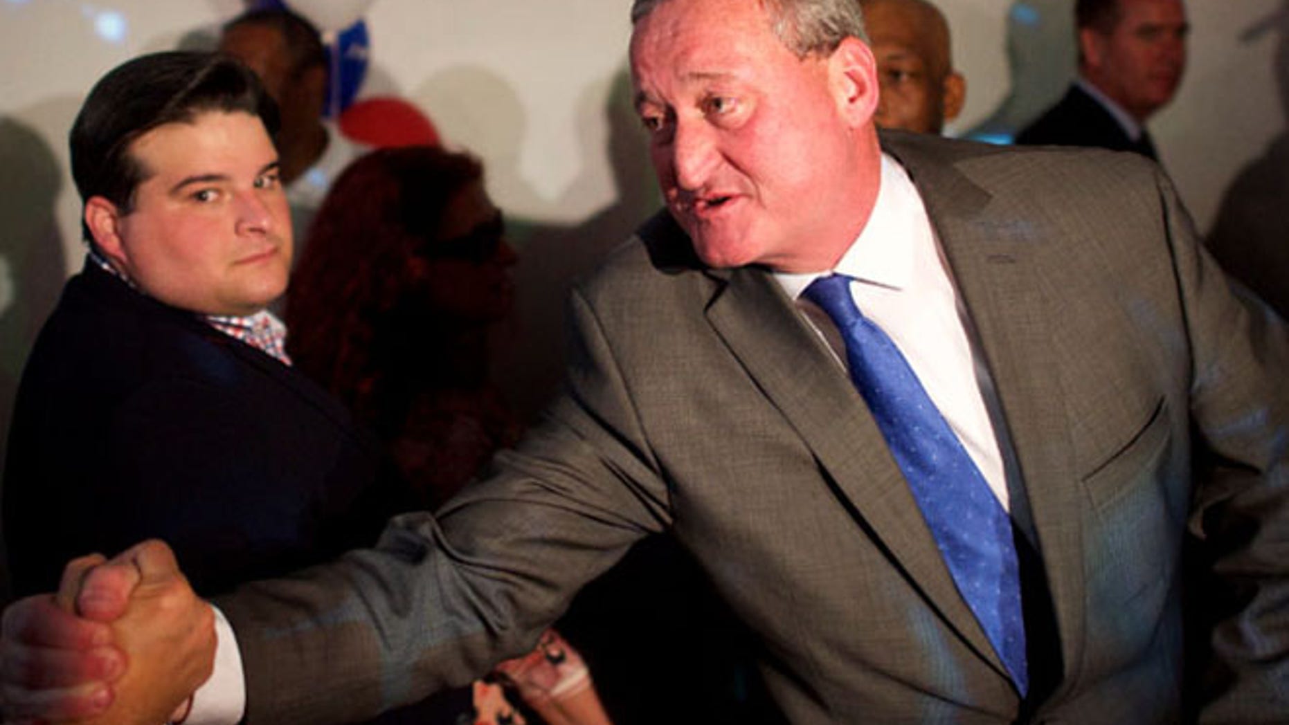 FILE: Jim Kenney greets supporters after winning the Democratic primary for Mayor of Philadelphia.