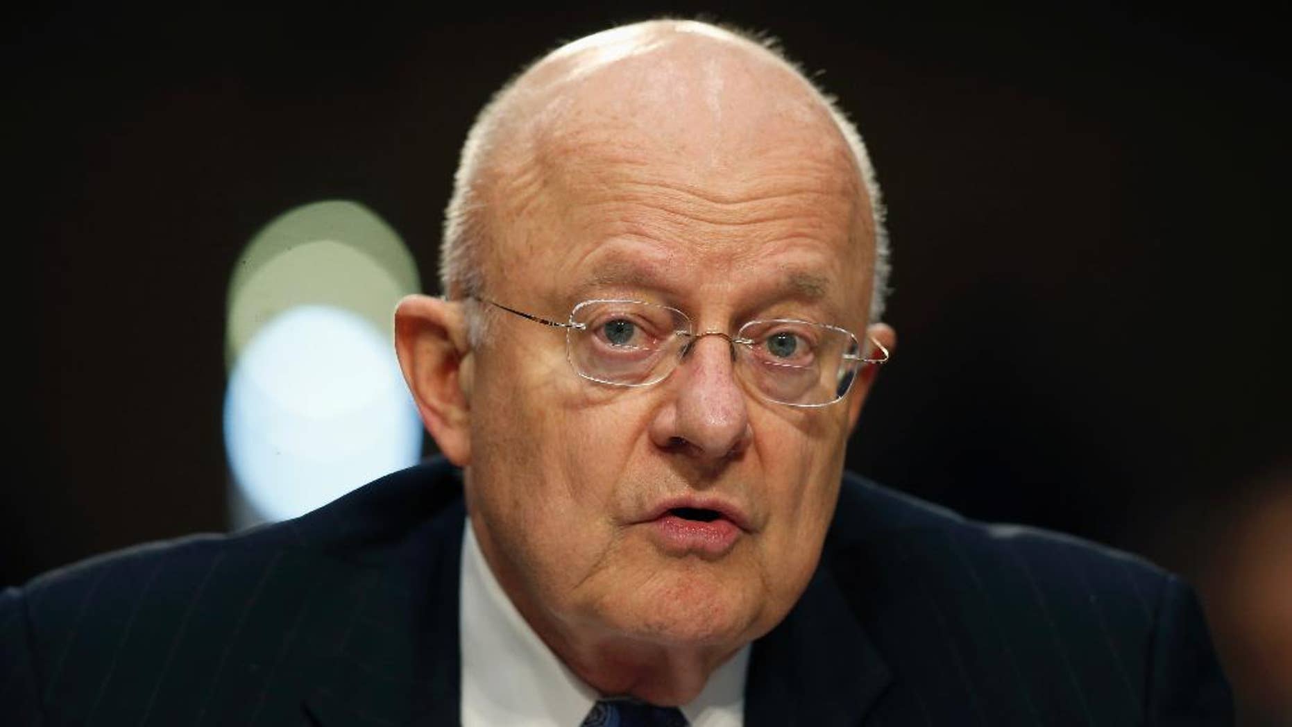 FILE 2016: James Clapper, then Director of National Intelligence, speaks at Capitol Hill, Washington.