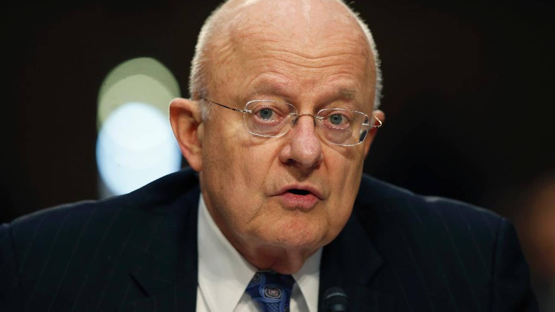 FILE 2016: James Clapper, then Director of National Intelligence, speaks at Capitol Hill, Washington.