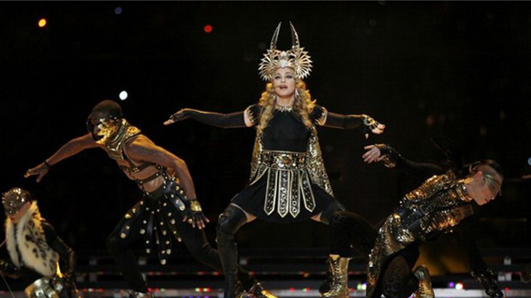 Feb. 5, 2012: Madonna performs during the halftime show at the NFL Super Bowl XLVI football game between the New York Giants and the New England Patriots in Indianapolis, Indiana.