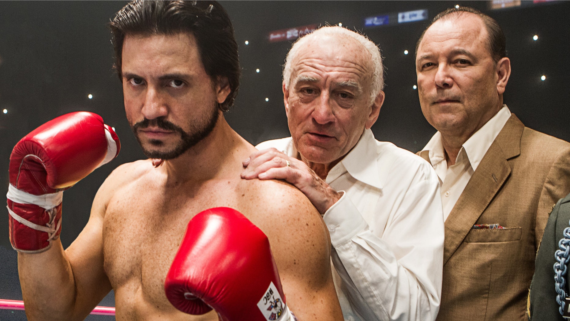 Edgar Ramirez as Roberto Durán, Robert De Niro as his trainer and Rubén Blades as his manager.