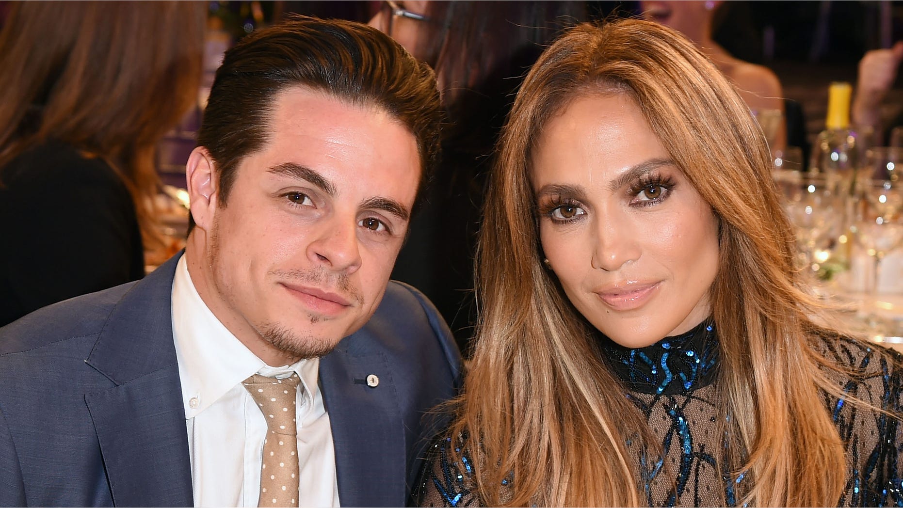 Jennifer Lopez and Casper Smart at GLAAD Media Awards on April 12, 2014 in L.A.