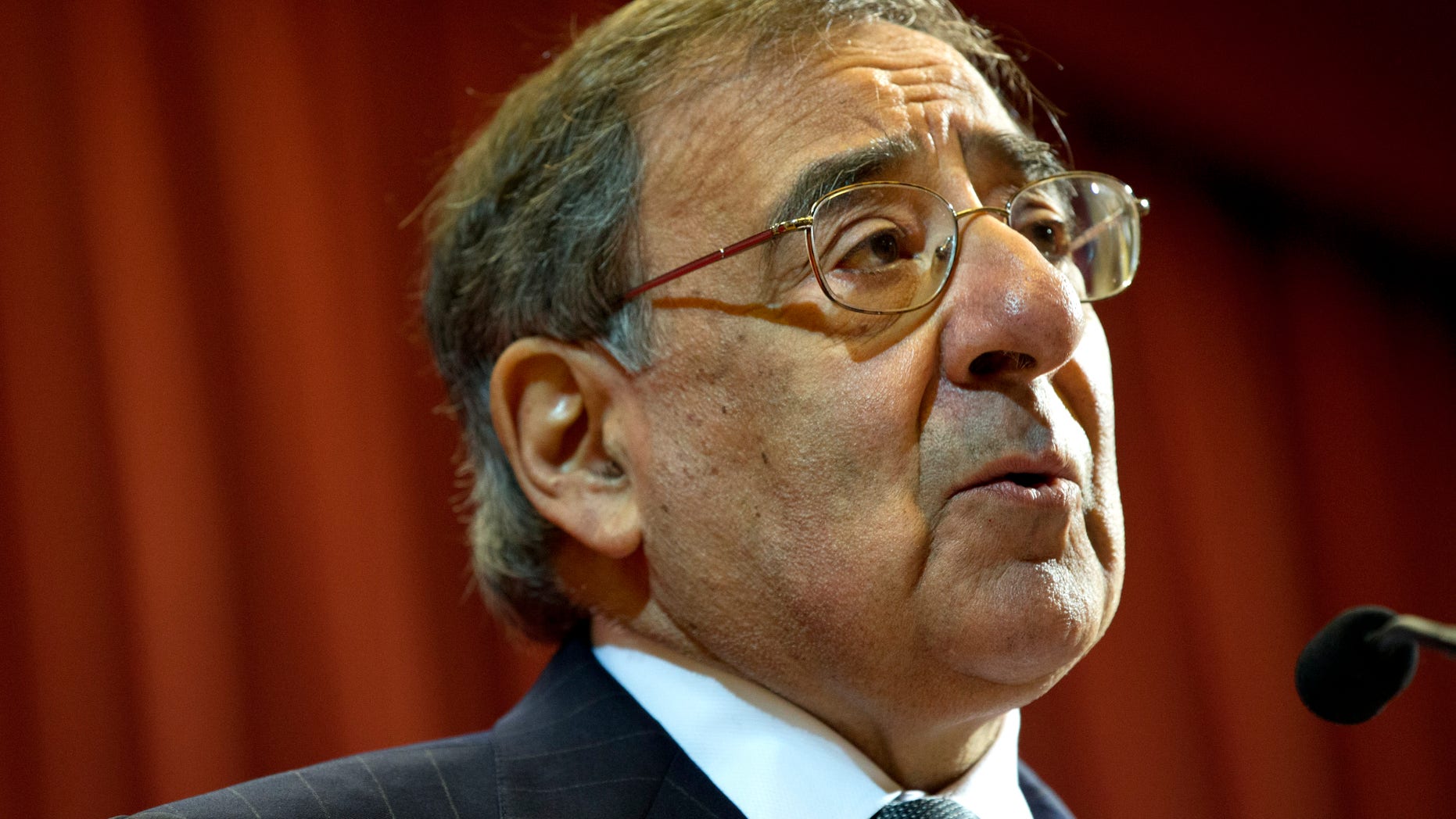 U.S. Defense Secretary Leon Panetta speaks about the situation in Algeria, at the start of his remarks at King's College in London on Friday, Jan. 18, 2013, saying there will be "no quarter for terrorists in North Africa." (AP Photo/Jacquelyn Martin)