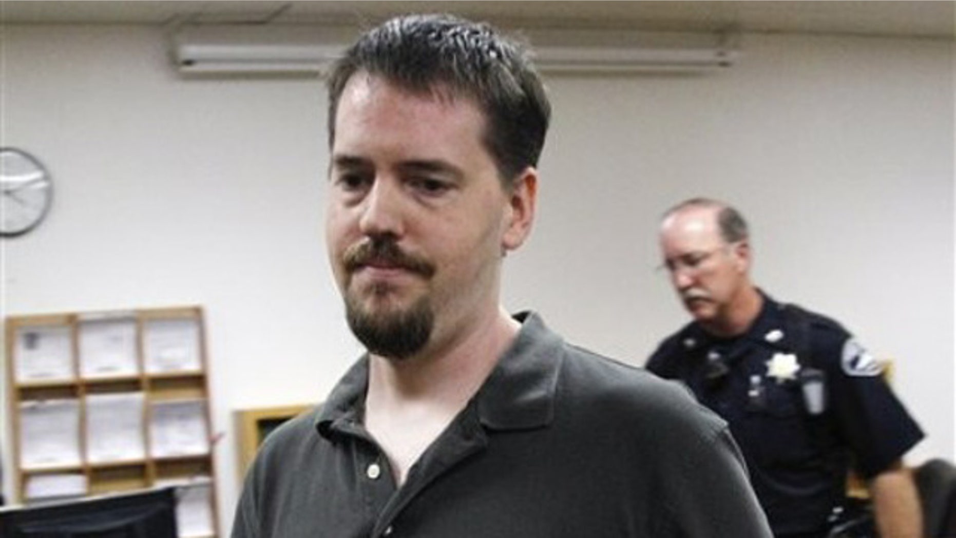 Aug. 23: Josh Powell, husband of Susan Powell, leaves a court hearing in Tacoma, Wash. Josh Powell had alleged in a petition for a restraining order that his father-in-law Chuck Cox, of Puyallup, Wash. , had threatened him and stalked him and his sons.