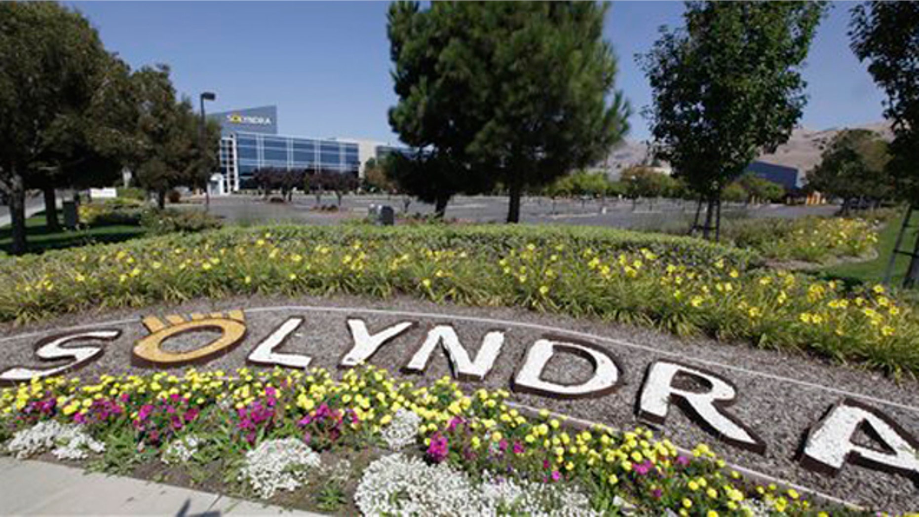The exterior view of bankrupt Solyndra is seen in Fremont, Calif., Sept. 16.