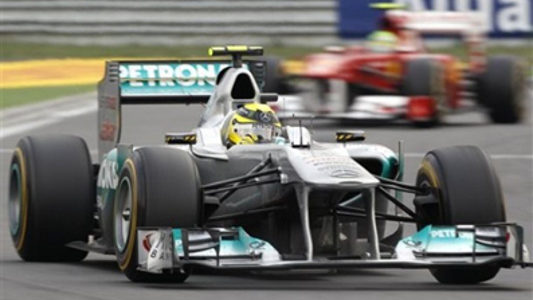 Mercedes GP driver Nico Rosberg competing in the 2011 Korean Grand Prix