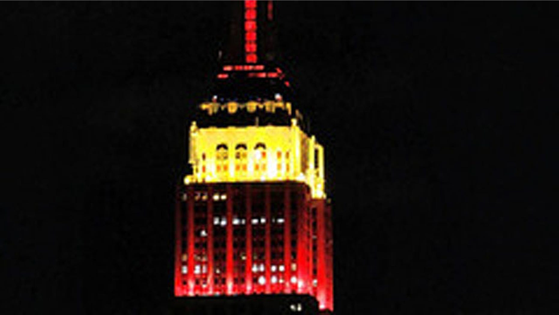Sept. 9, 2009: The Empire State Building is lit in red and yellow to honor the 60th anniversary of China's communist revolution and the founding of the People's Republic of China.