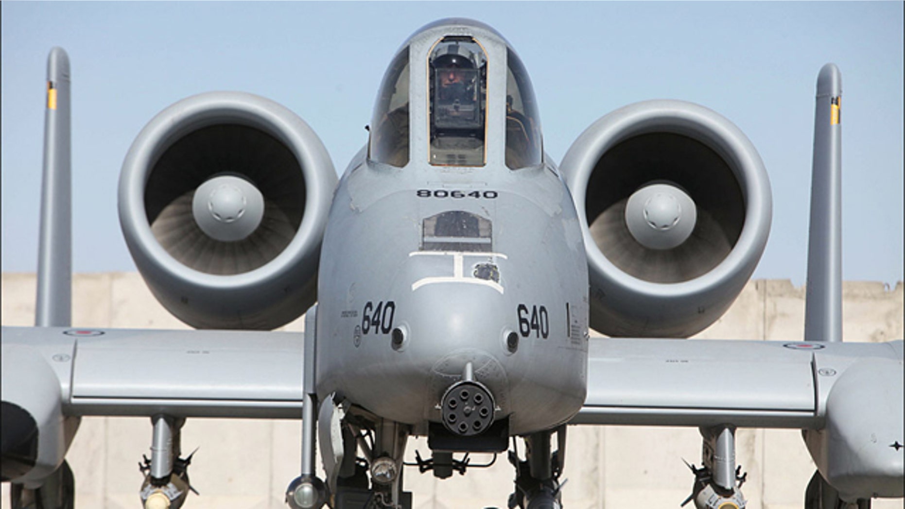 An A-10 Warthog is ready to roll on the Kandahar airstrip.