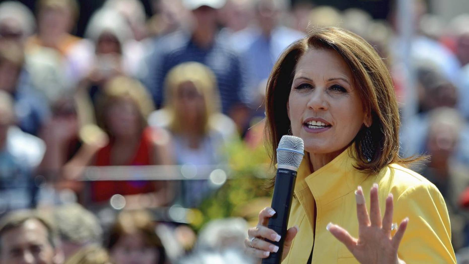 Michele Bachmann at a rally in Spartanburg, SC (AP)