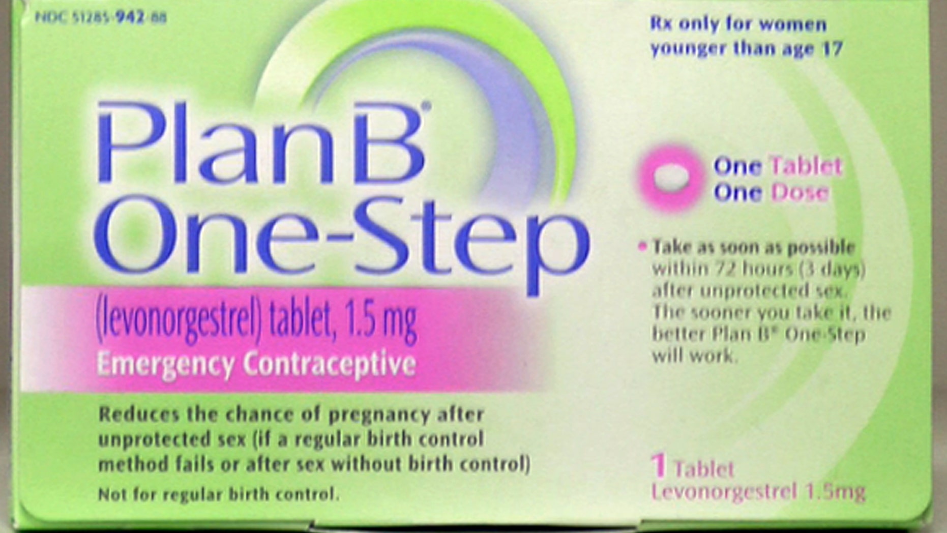 This frame grab from video shows a box of Plan B morning after pill.