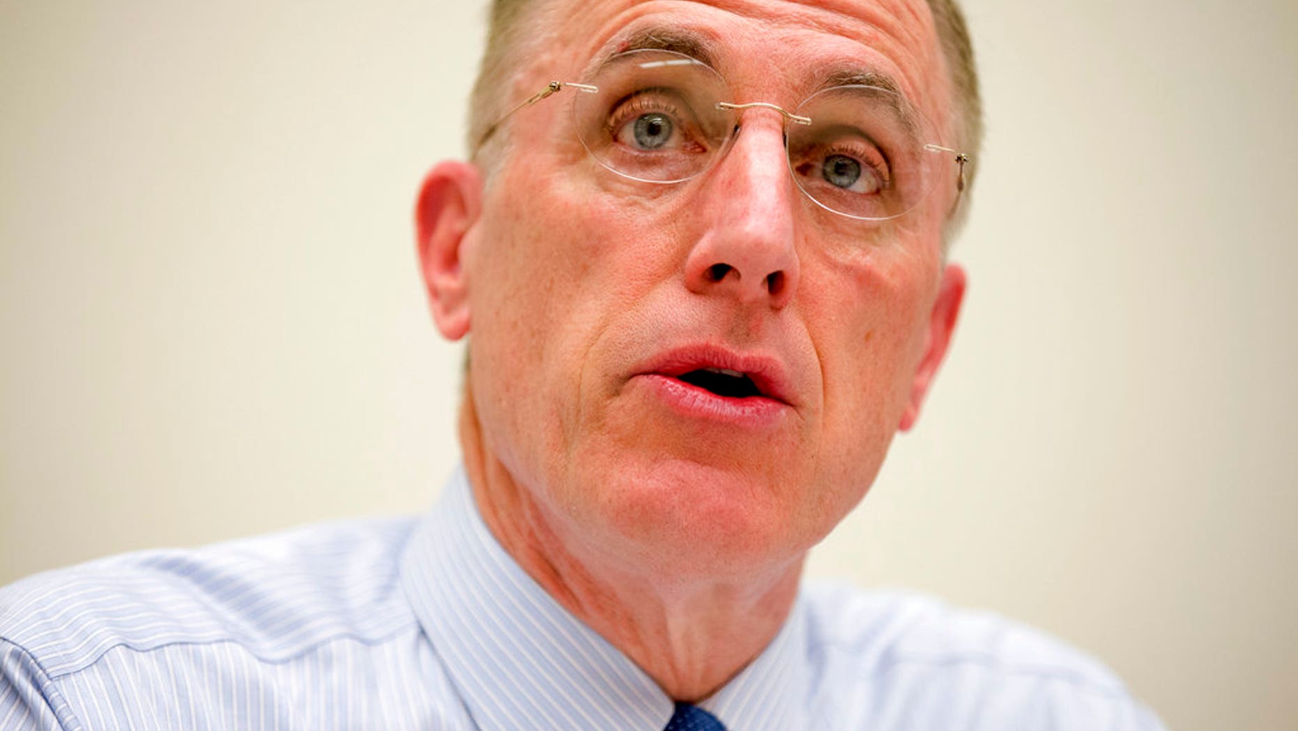 FILE - In this March 26, 2015, file photo, Rep. Tim Murphy, R-Pa. speaks on Capitol Hill in Washington. Murphy who was caught up in affair scandal, announces he plans to retire at end of his current term. (AP Photo/Andrew Harnik, File)