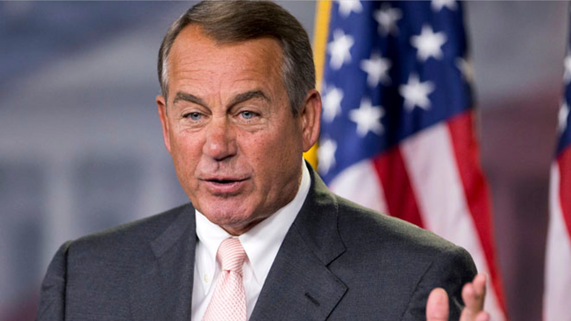 July 10, 2014: House Speaker John Boehner, R-Ohio, speaks to reporters during a news conference on Capitol Hill.
