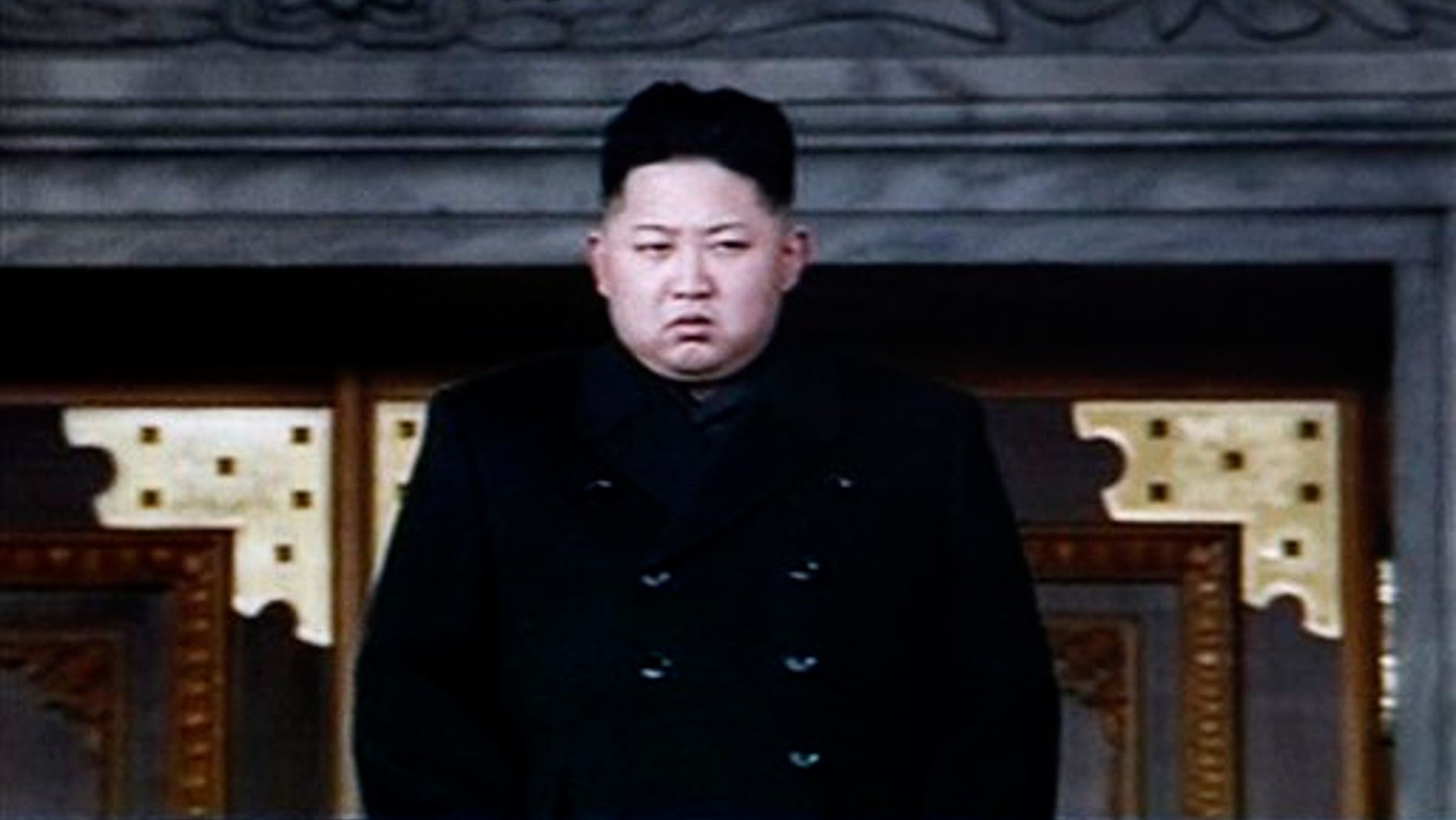Dec. 29: In this image made from KRT video, North Korea's next leader Kim Jong Un is seen during a memorial service for late North Korean leader Kim Jong Il, in Pyongyang, North Korea.