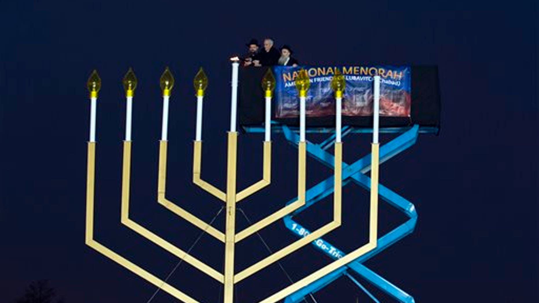 The annual National Menorah Lighting in celebration of Hanukkah in Washington Sunday.
