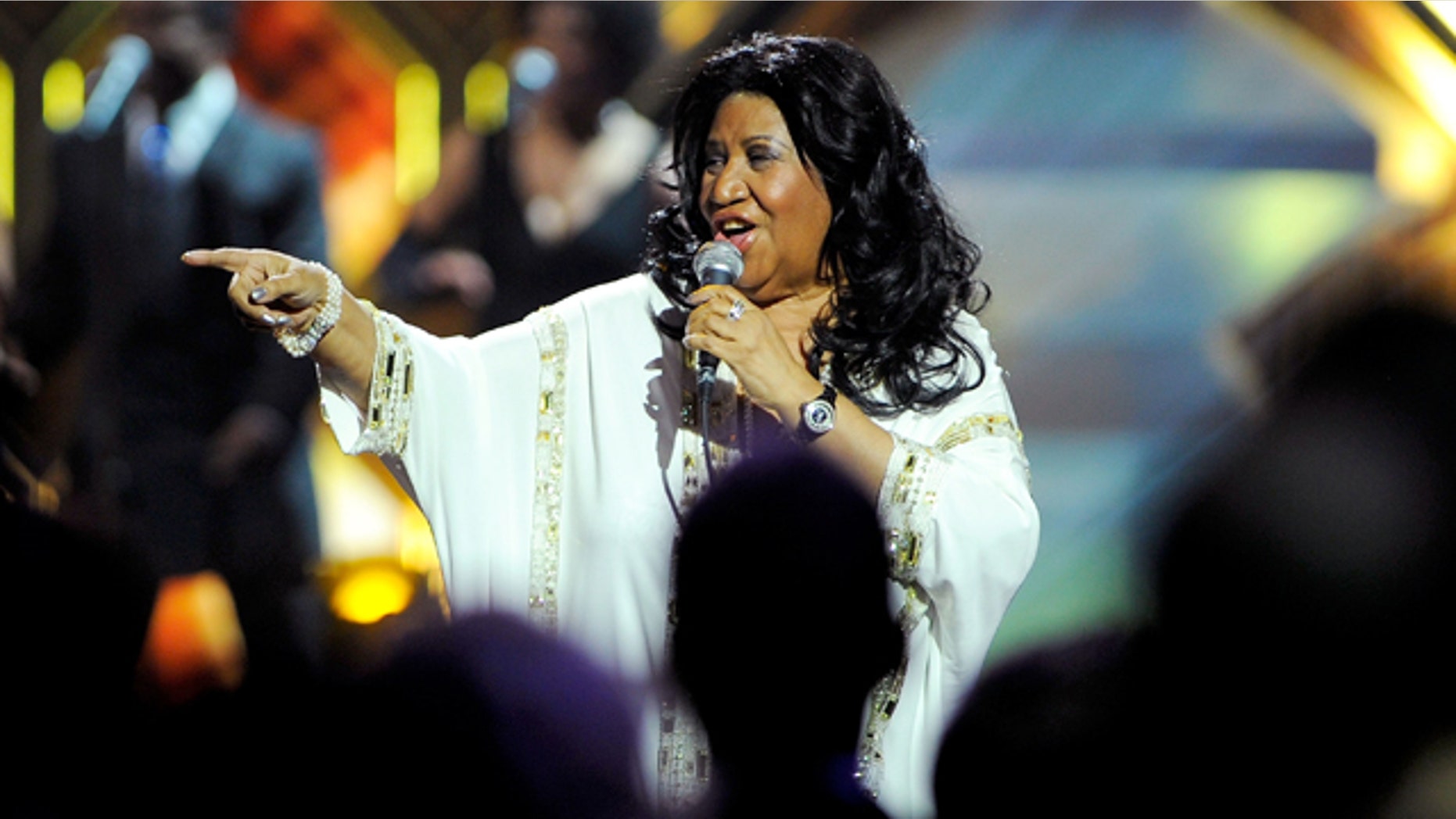 NEW YORK, NY - APRIL 14: Singer Aretha Franklin performs onstage at the 10th Annual TV Land Awards at the Lexington Avenue Armory on April 14, 2012 in New York City. (Photo by Andrew H. Walker/Getty Images)