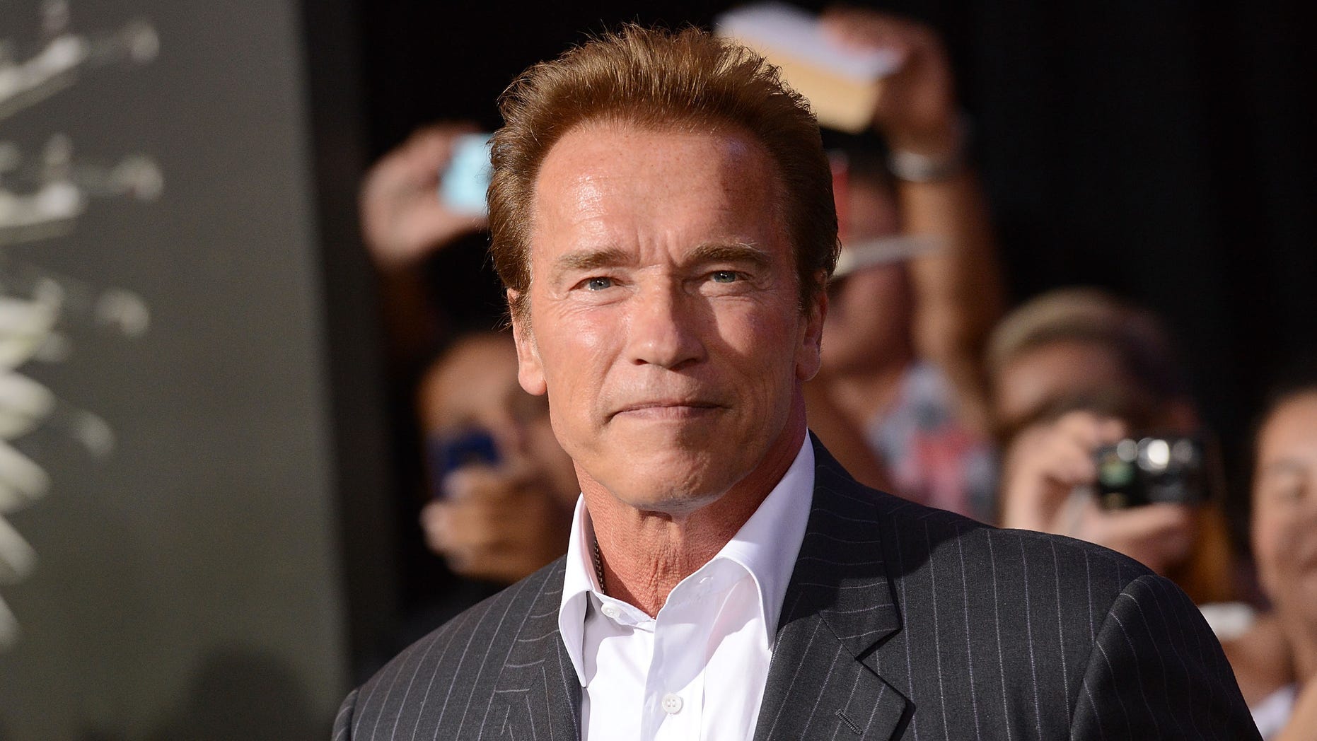 HOLLYWOOD, CA - AUGUST 15: Actor Arnold Schwarzenegger arrives at Lionsgate Films' 'The Expendables 2' premiere on August 15, 2012 in Hollywood, California. (Photo by Jason Merritt/Getty Images)