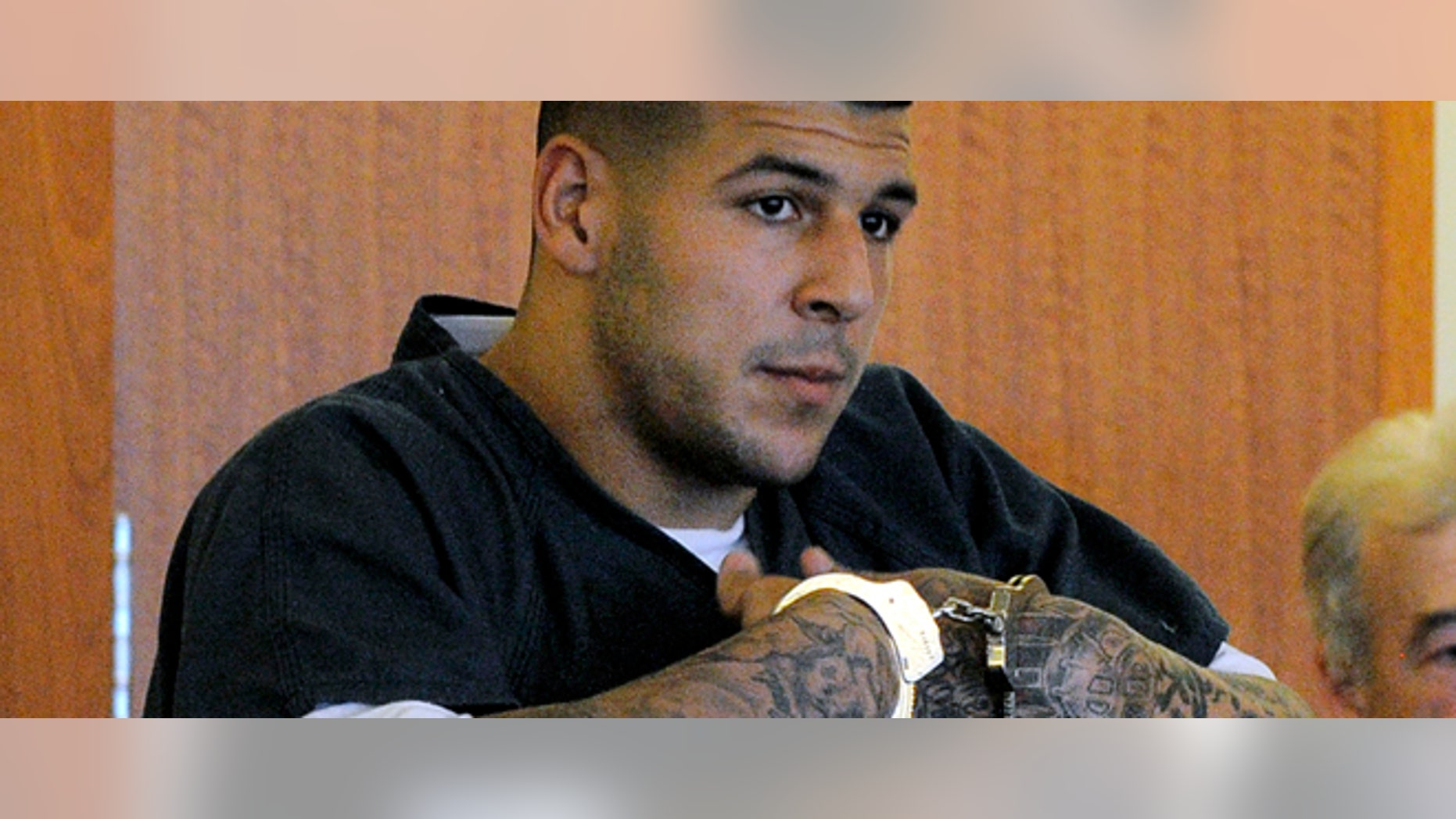 Aaron Hernandez during a bail hearing in Fall River Superior Court in Fall River, Mass., on June 27, 2013.