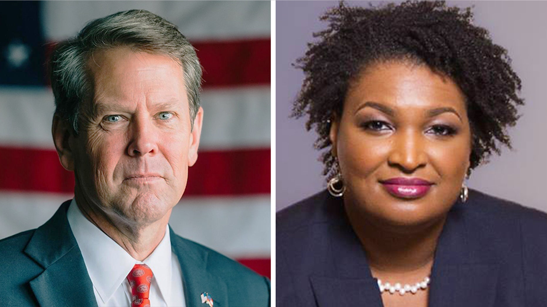 Republican Brian Kemp is running against Democrat Stacey Abrams in the race for governor of Georgia.