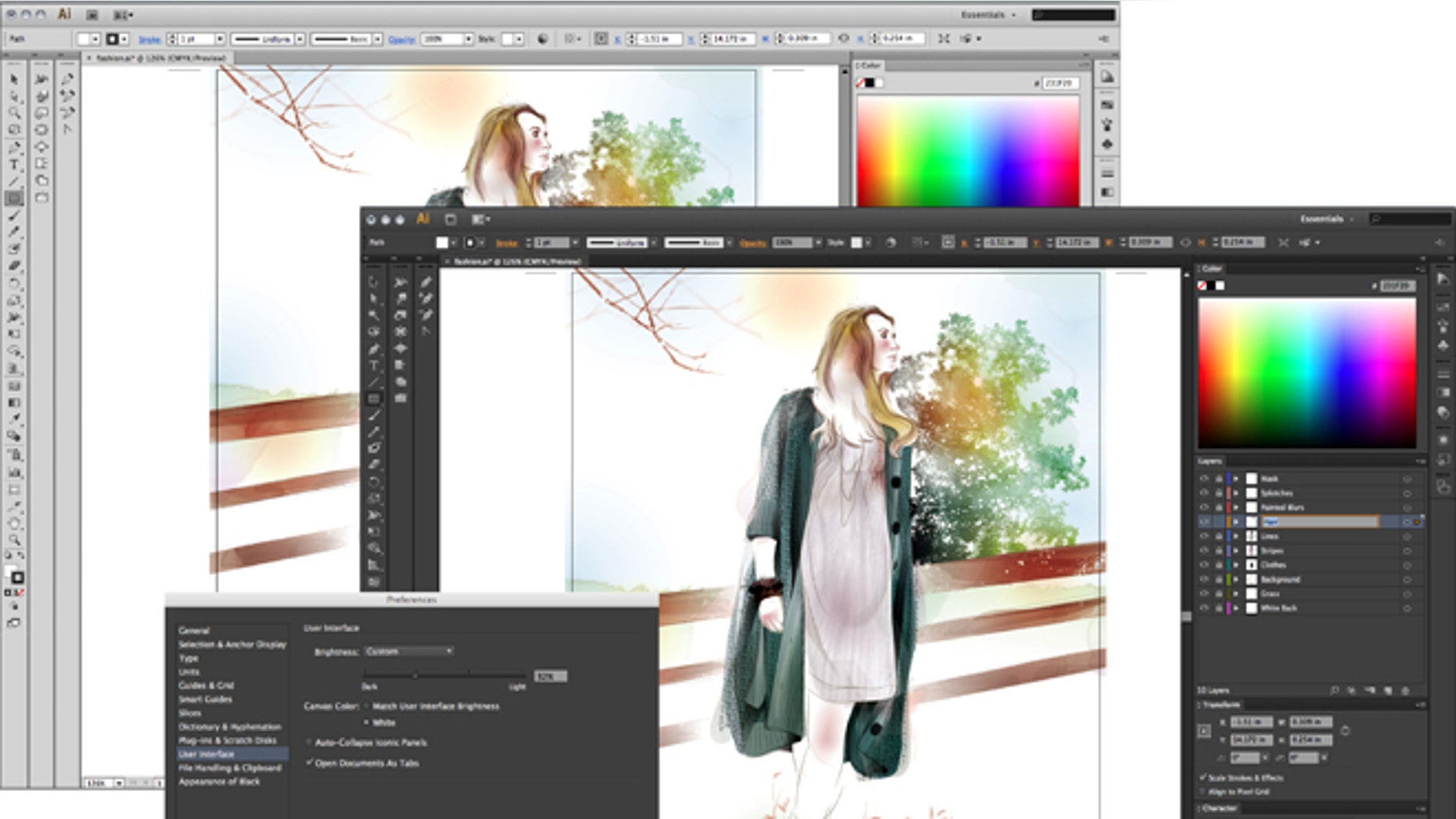 A screenshot shows Adobe Illustrator CS6, one part of the new version of Adobe's Creative Suite that sells for as much as $2,600.