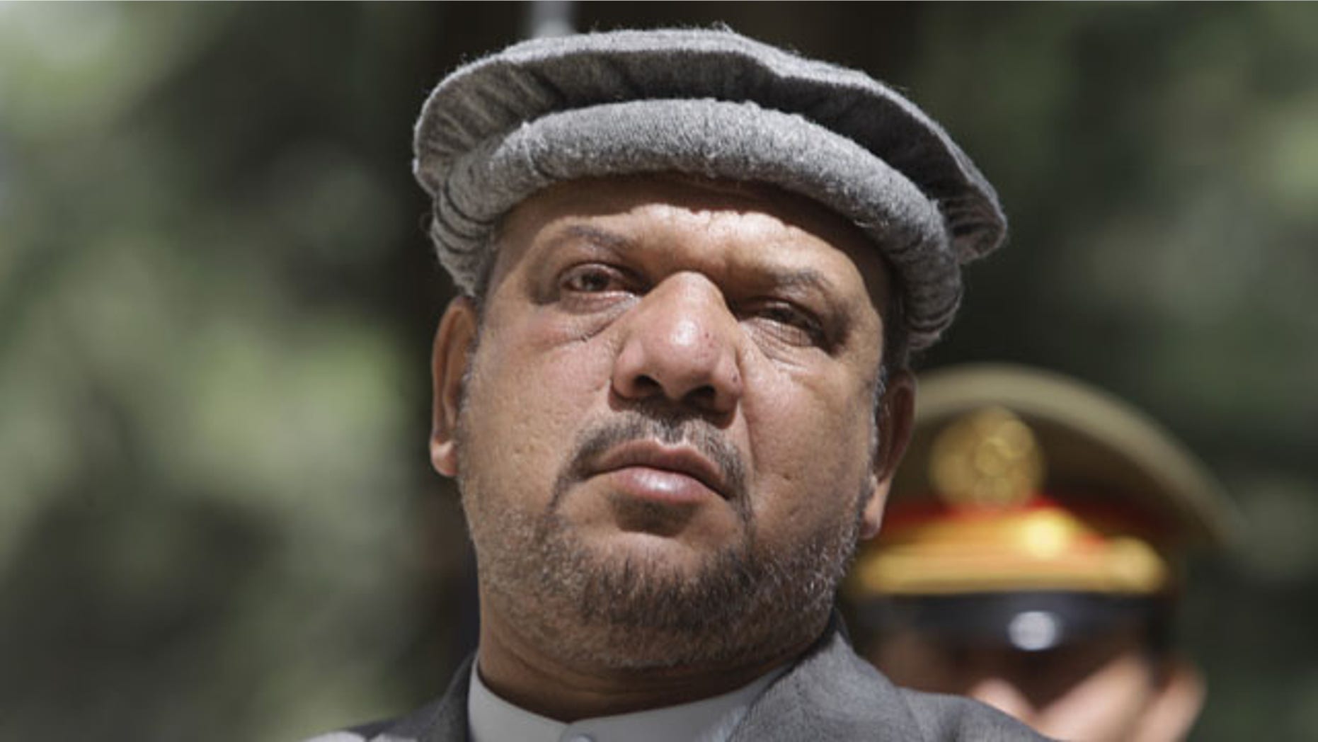 FILE - In this Sept. 22, 2011 file photo, Afghanistan’s Vice President Field Marshal Mohammed Qasim attends a press conference honoring former Afghan President Burhanuddin Rabbani in Kabul, Afghanistan. (AP Photo/Kamran Jebreili, file)