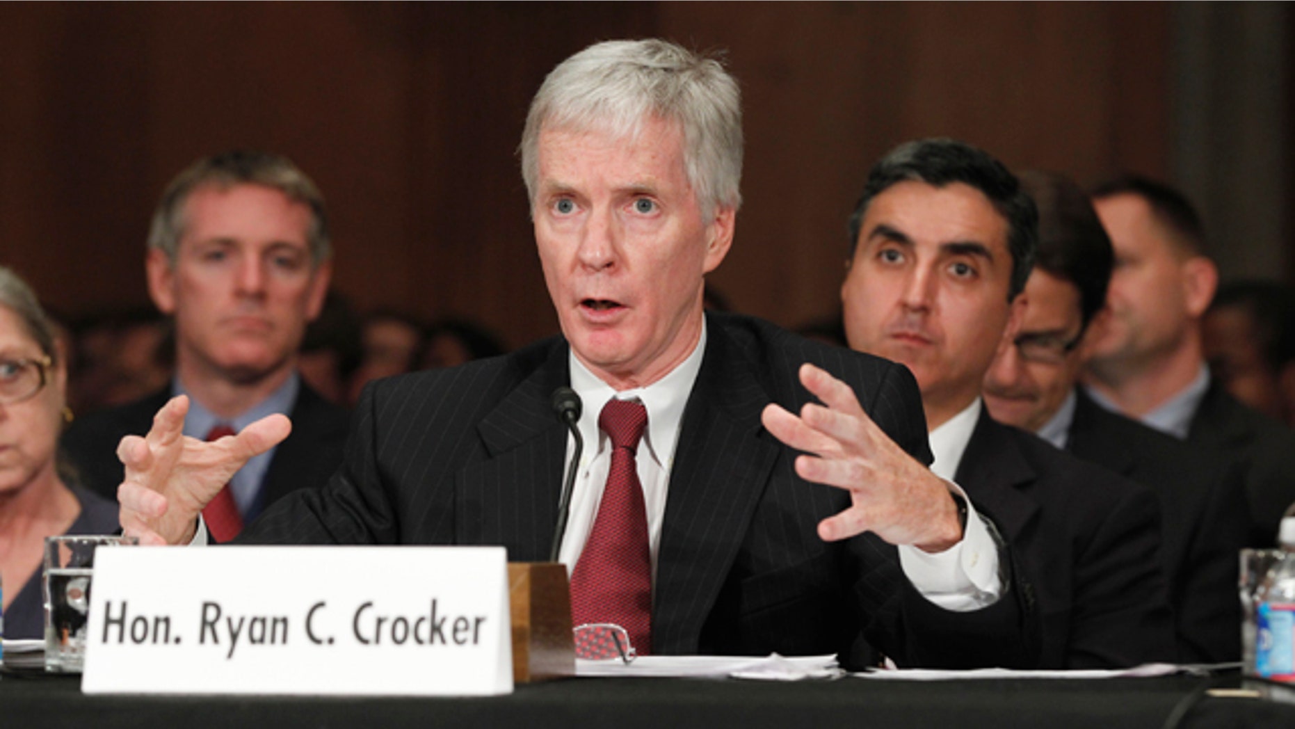 June 8: Ryan Crocker, President Barack Obama's choice to become ambassador to Afghanistan, testifies on Capitol Hill in Washington before the Senate Foreign Relations Committee hearing on his nomination.