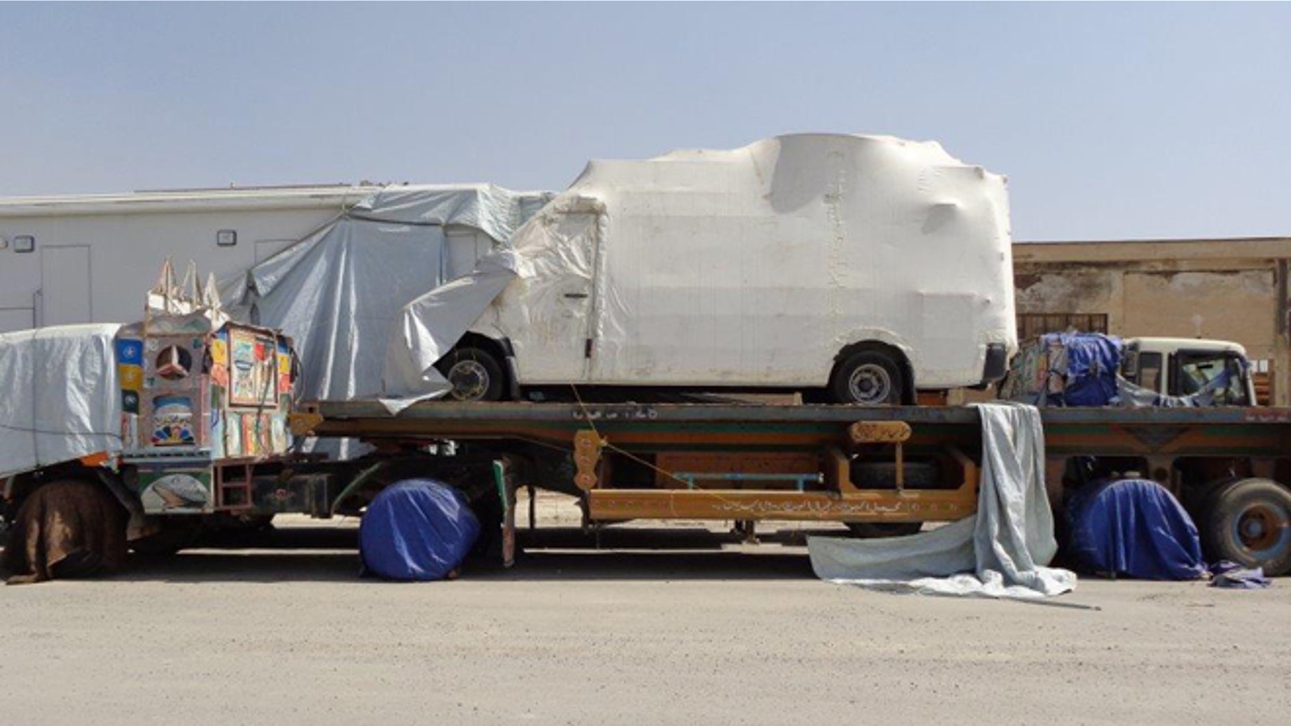 Oct. 24, 2014: A mobile TV production truck, Afghanistan.
