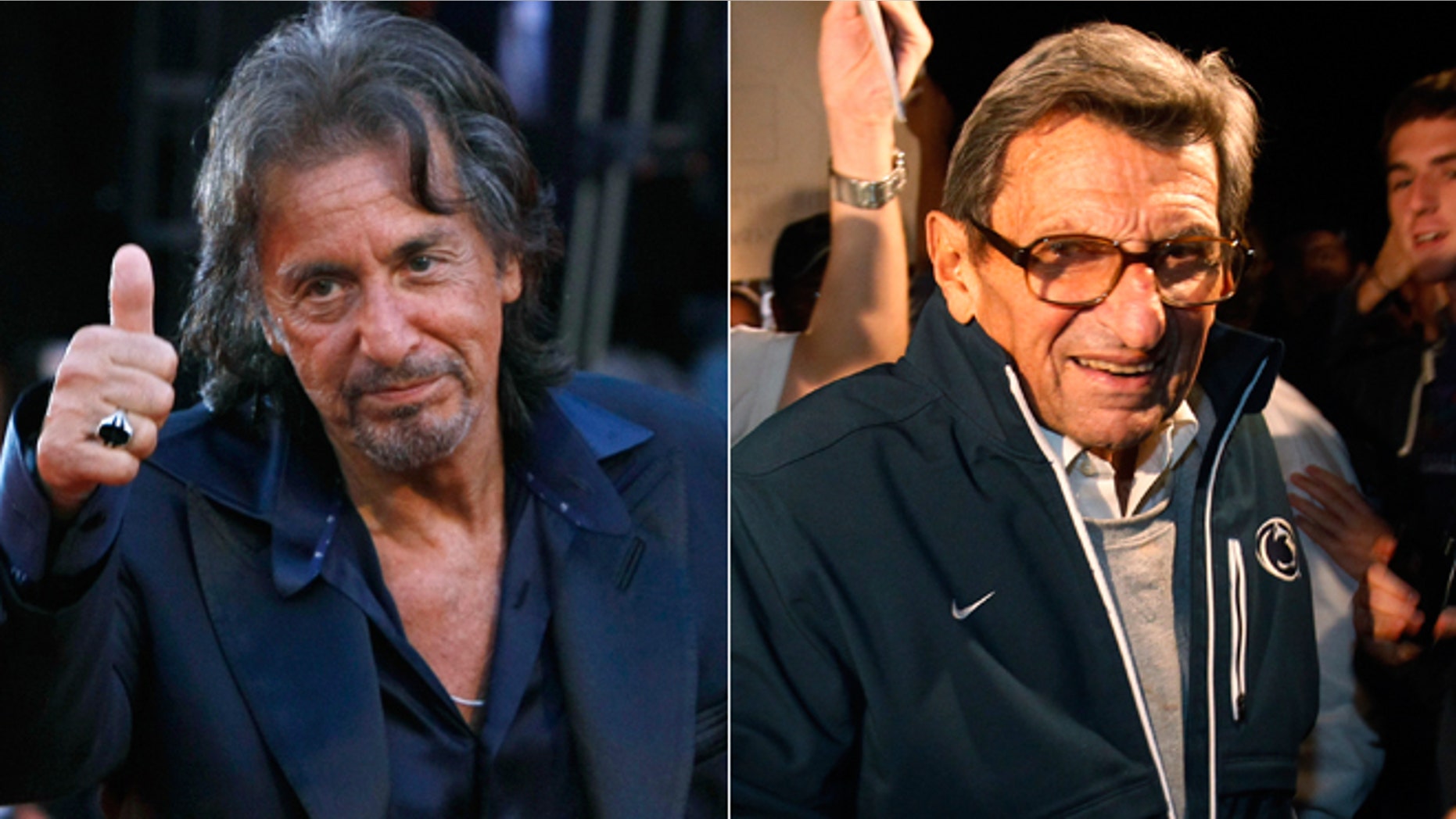 Al Pacino, left, and Joe Paterno, right. Pacino is set to play Paterno in the film "Happy Valley."