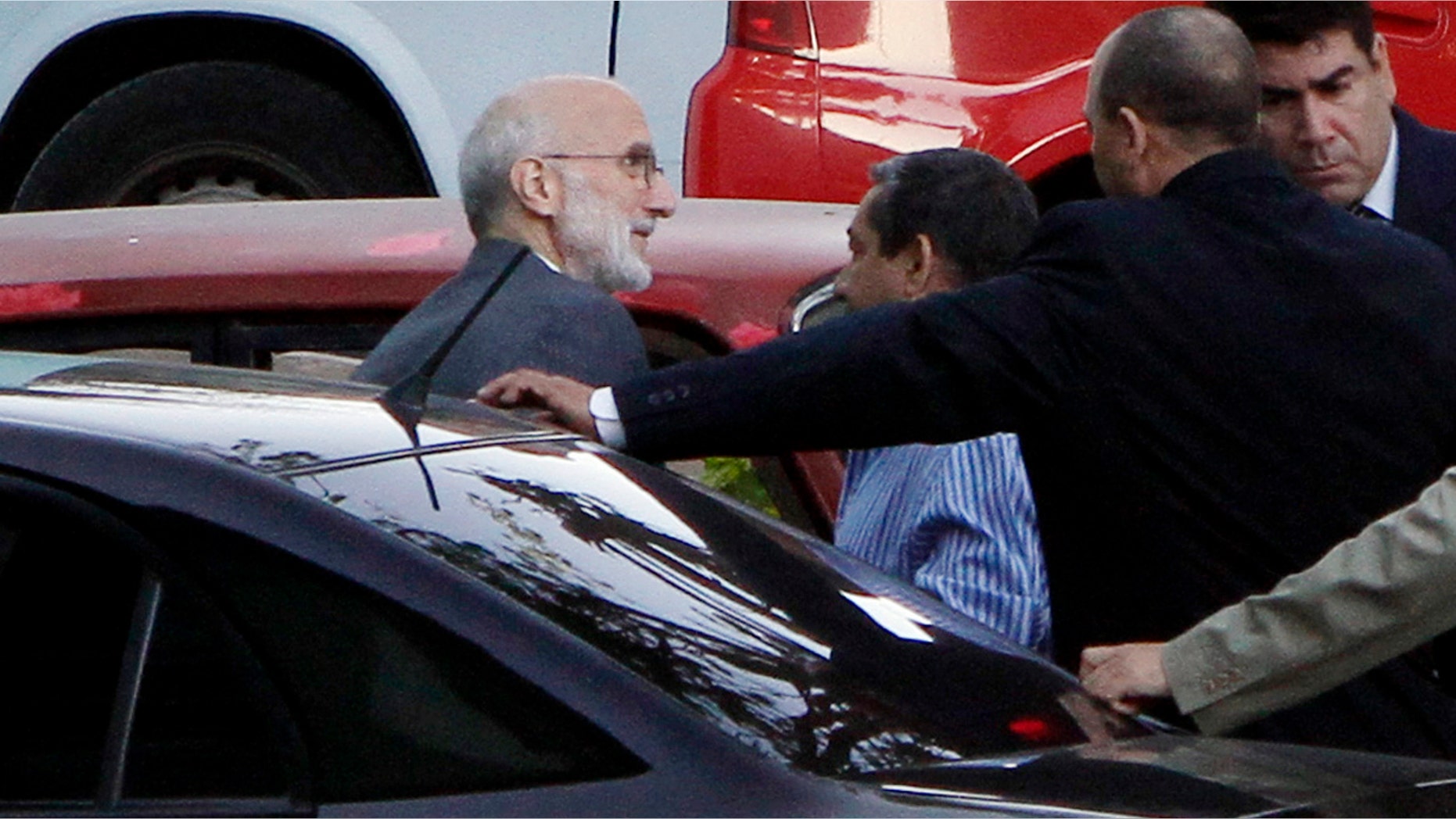 Alan Gross outside the courthouse in Havana, Cuba, in a March 5, 2011, file photo.