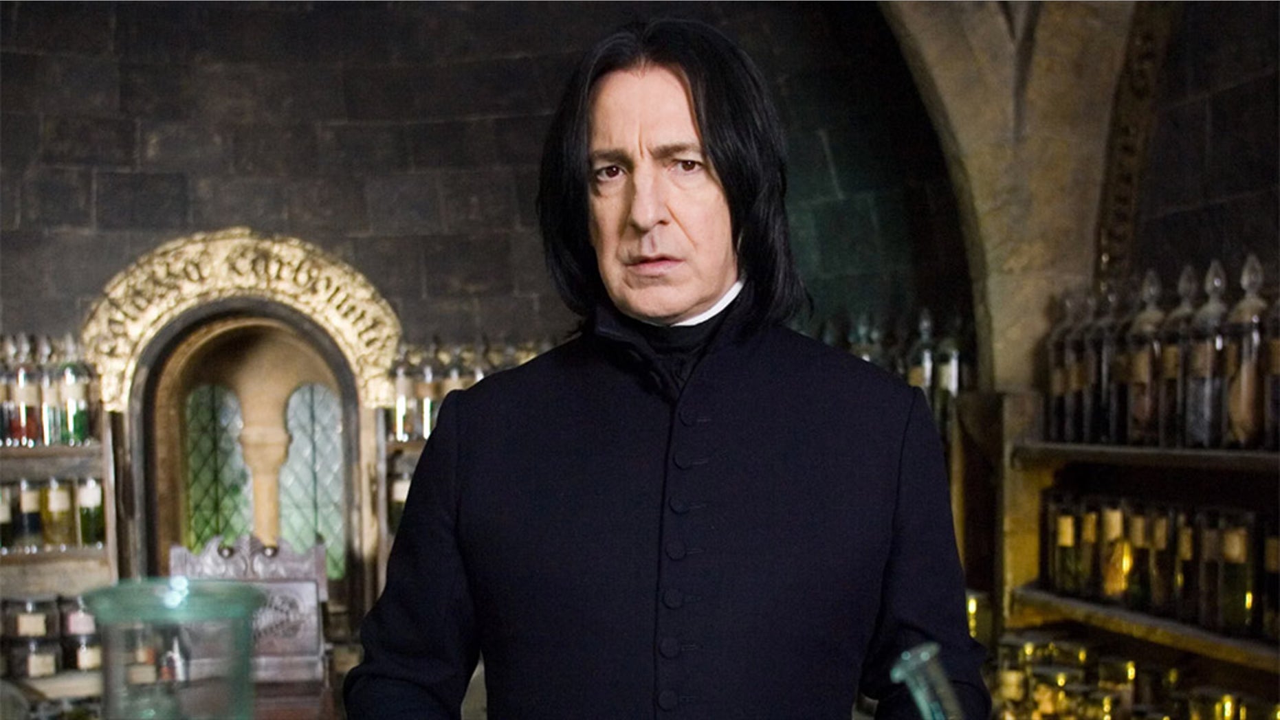Alan Rickman played Professor Severus Snape in the "Harry Potter" movie franchise.