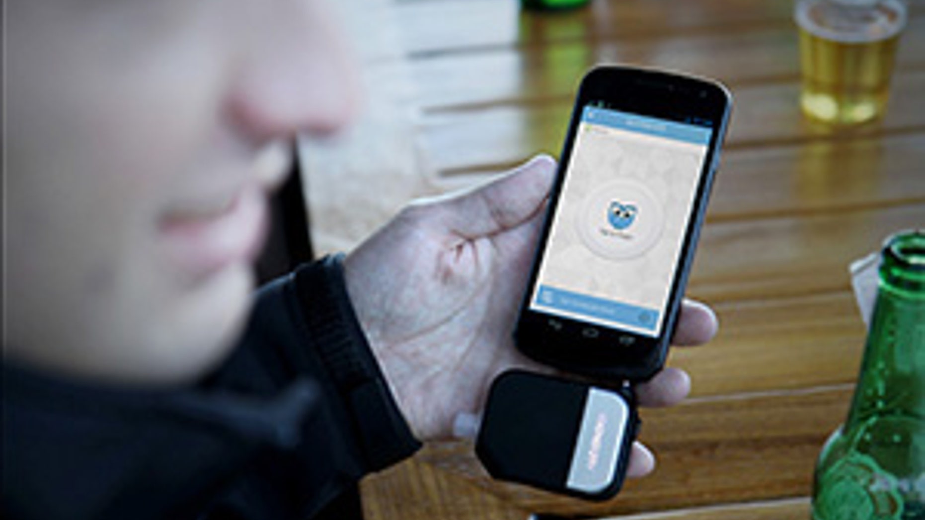 Alcohoot breathalyzer.