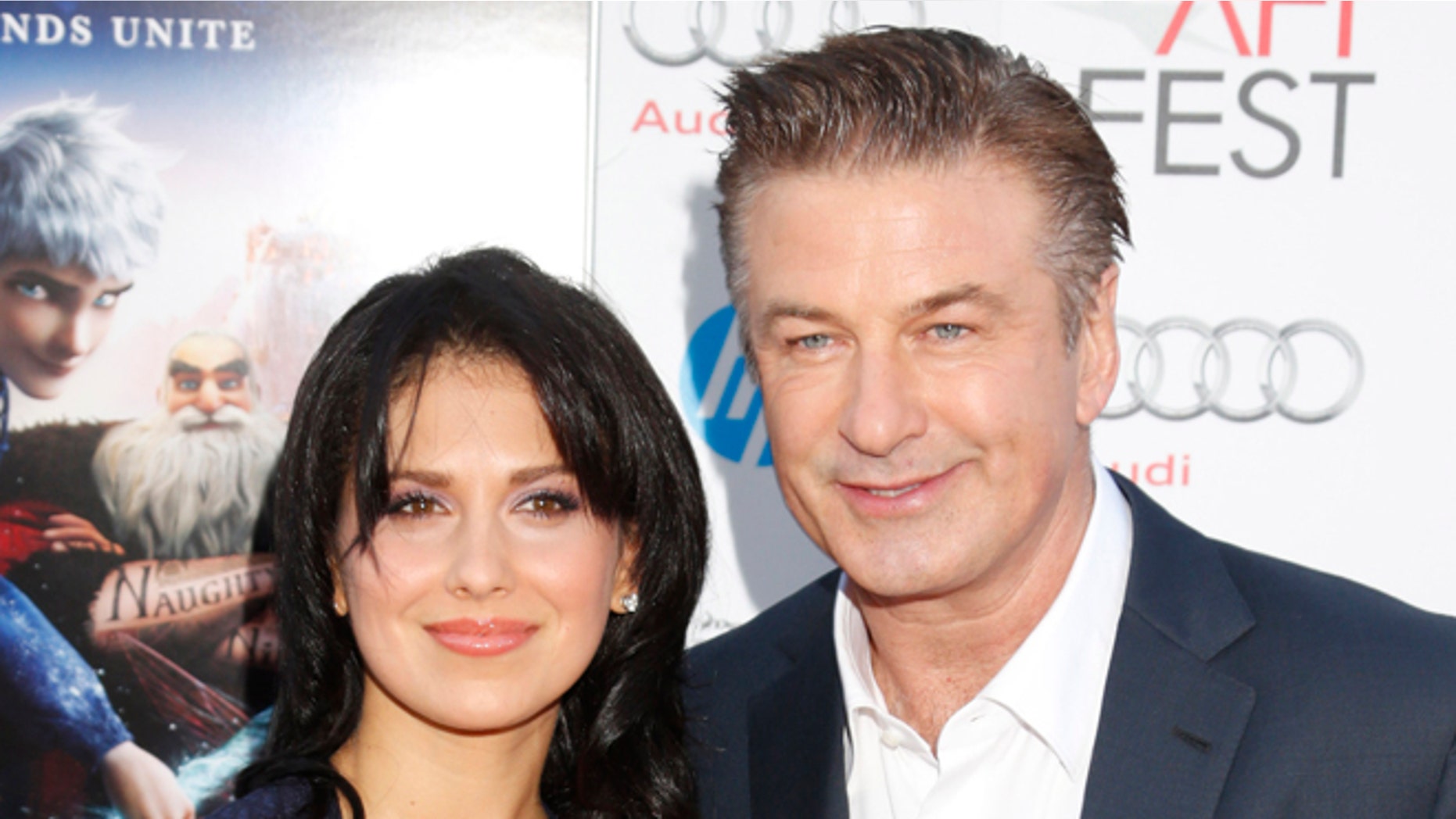 Nov. 4, 2012: This file photo shows actor Alec Baldwin, right, and his wife Hilaria Thomas at the "Rise Of The Guardians'" special screening during the 2012 AFI FEST at Grauman's Chinese Theatre in the Hollywood section of Los Angeles.