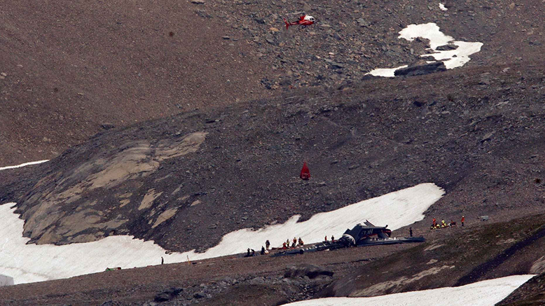 Police in southeastern Graubuenden canton (state) said a plane crashed Saturday on the Piz Segnas mountain above the Swiss Alpine resort of Flims, striking the mountain's western flank about 8,330 feet above sea level.