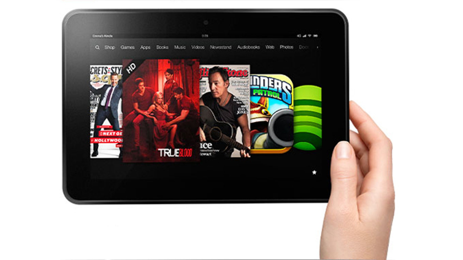 Amazon's Kindle Fire HD tablet.