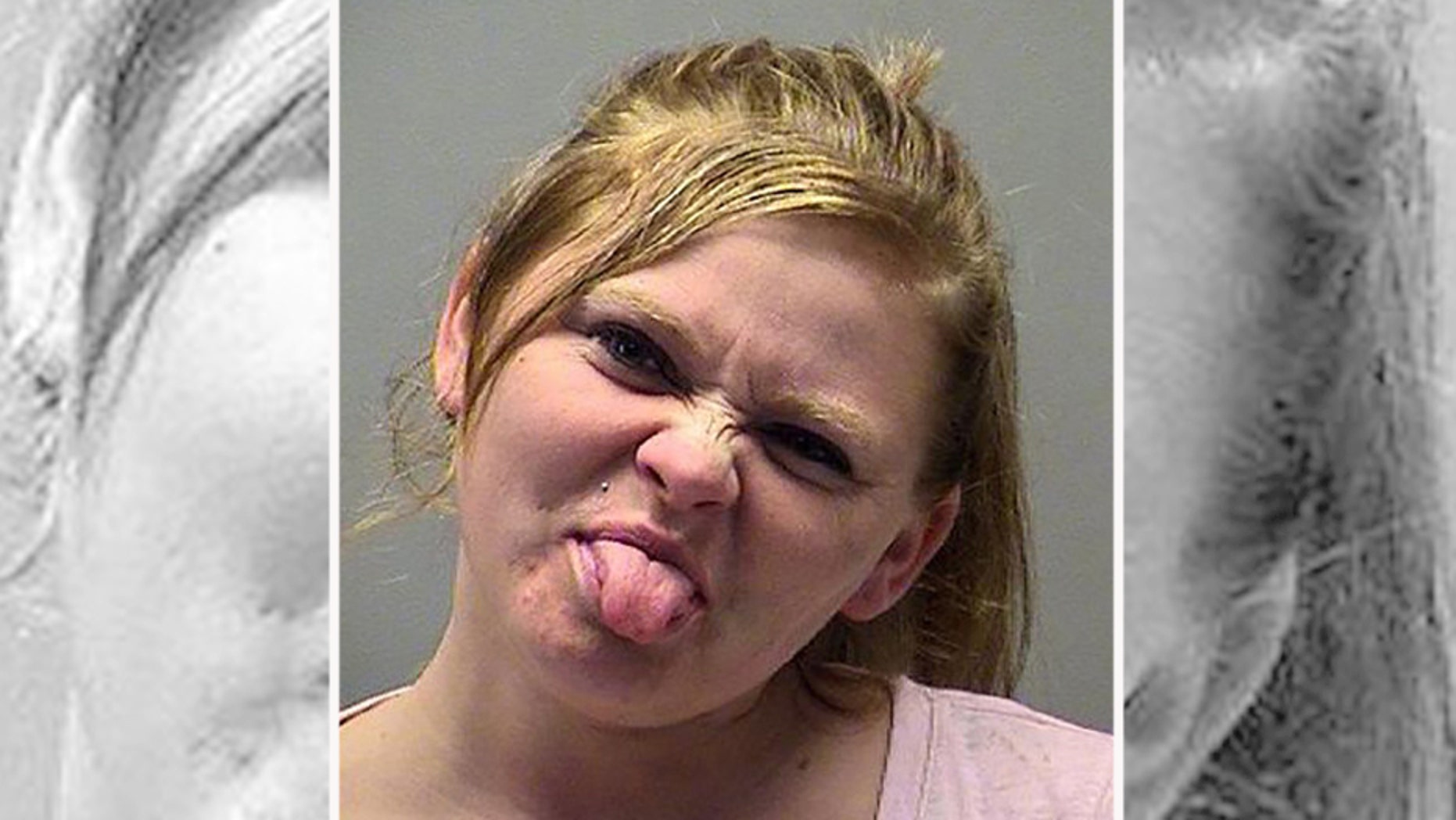 Amber Legge, 32, is accused of threatening to burn down a woman’s home over a financial dispute.