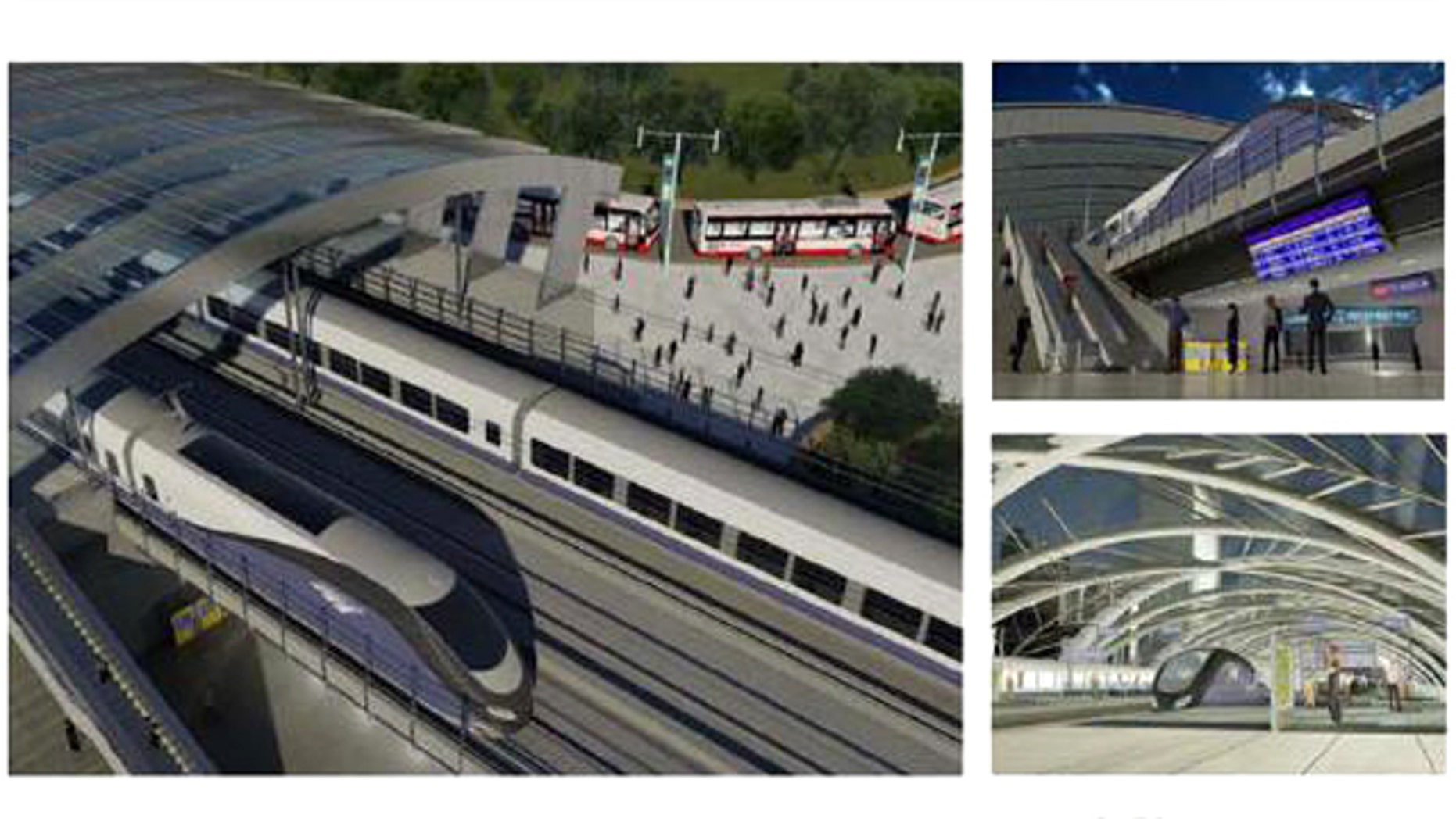 Conceptual illlustrations show six-track elevated and below-grade stations, part of Amtrak's ambitious plan to bring high-speed rail to the Northeast Corridor. But incoming governors in Wisconsin and Ohio are saying, no thanks.
