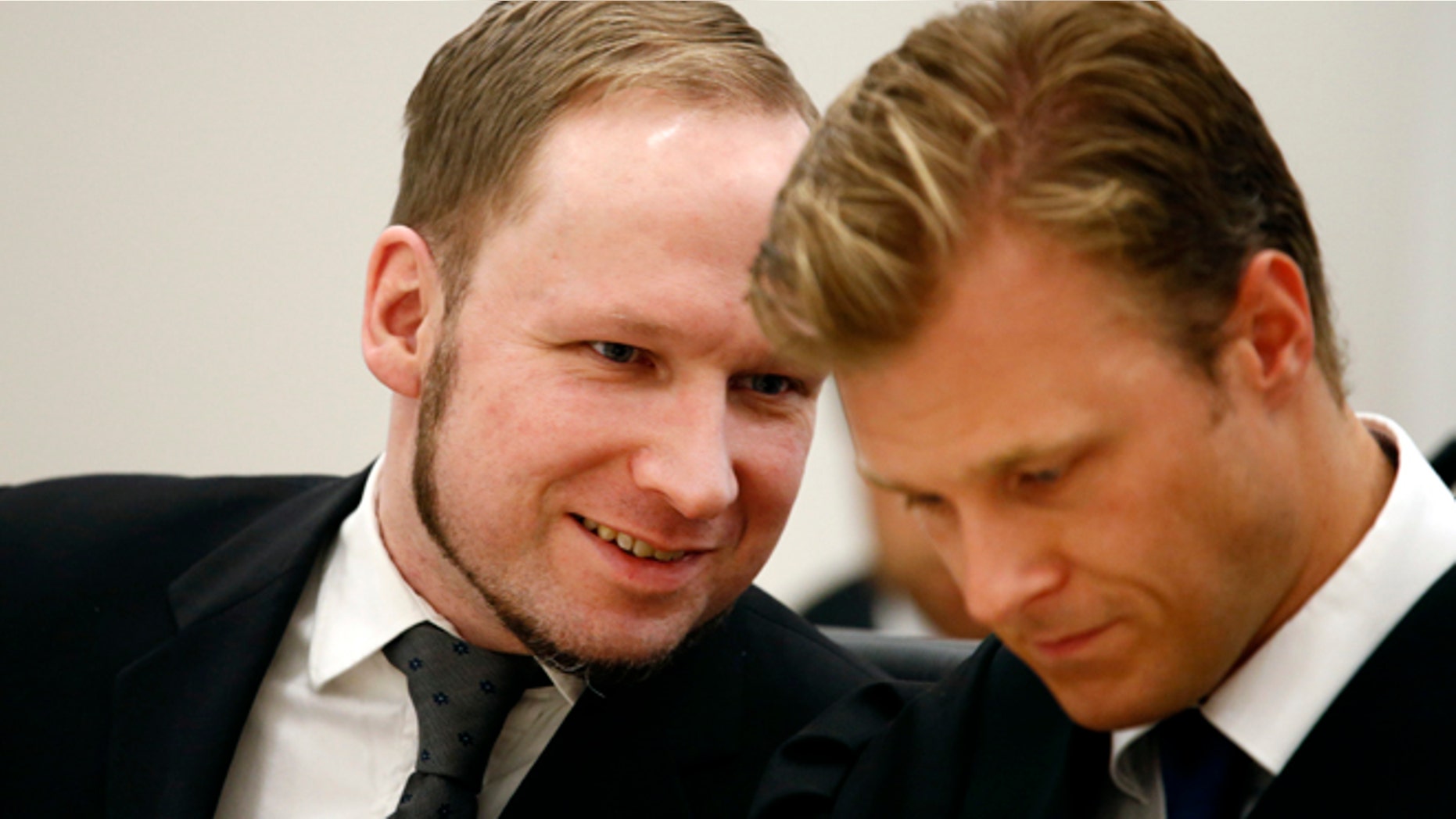 Anders Breivik talks with a lawyer last summer. CBS News reports that sources say the Newtown gunman wanted to kill more people than Breivik.