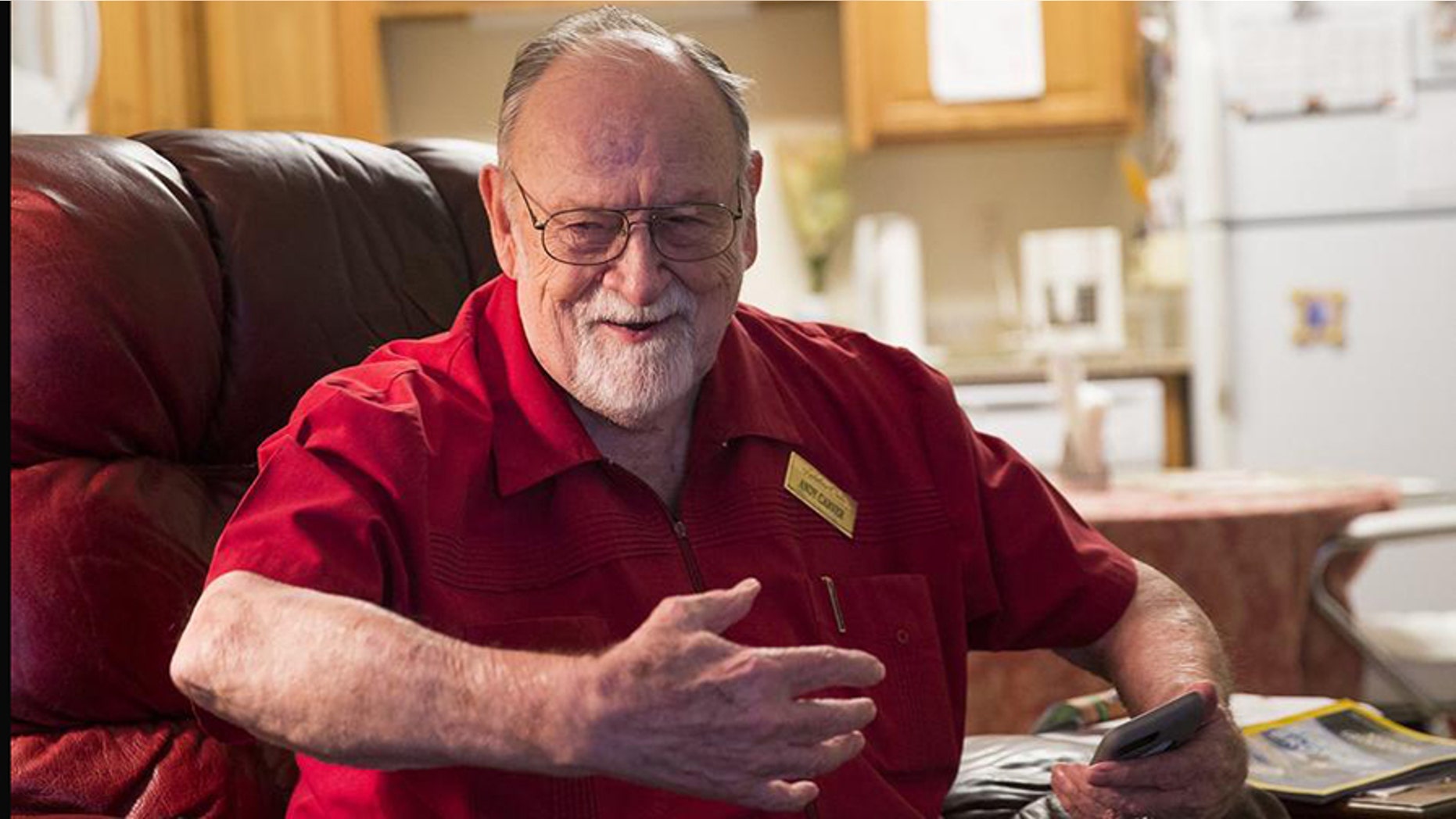Andy Carver, 84, met his wife when he was stationed in Germany during World War II.