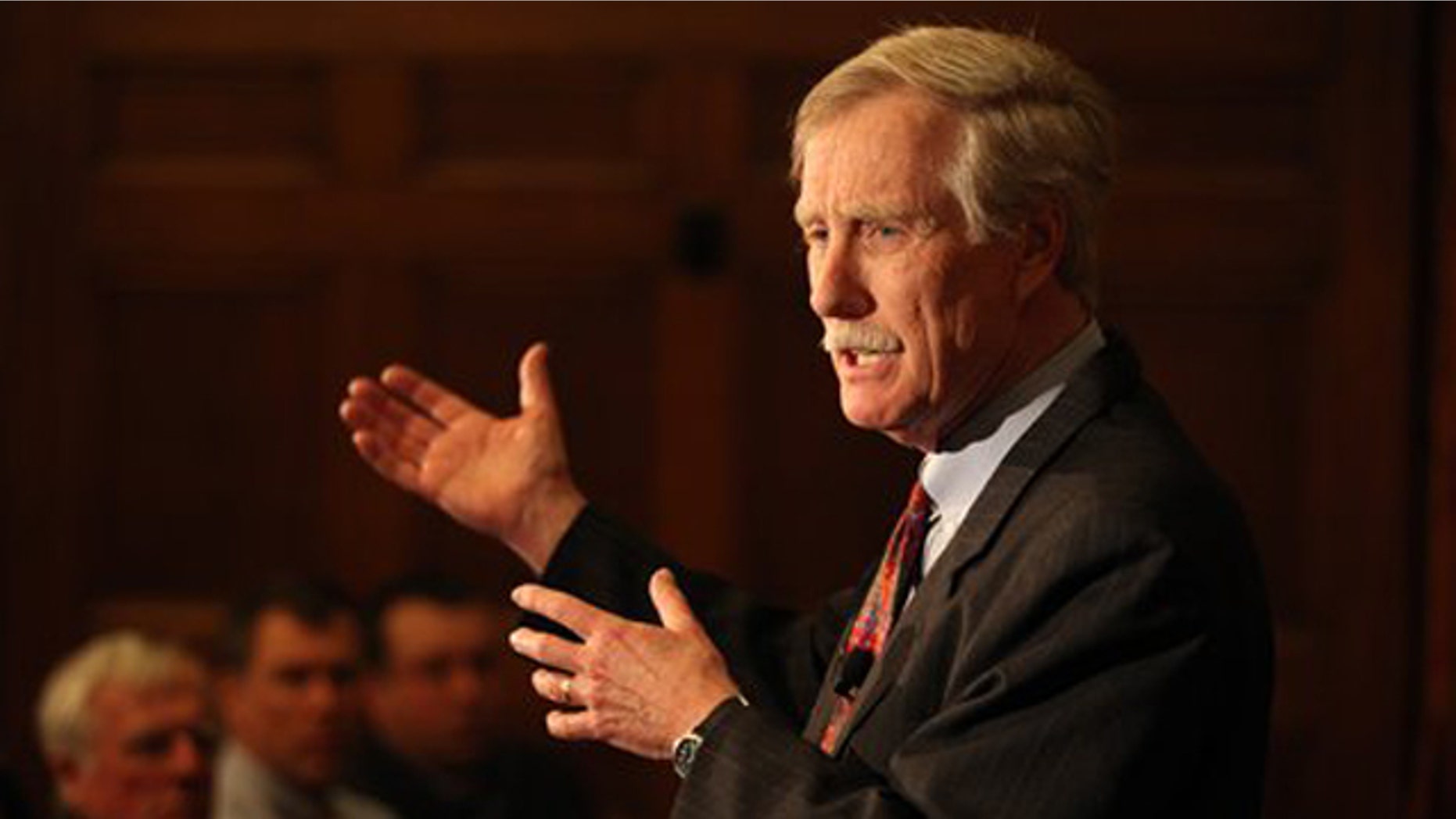 Mar. 5, 2012: Former Gov. Angus King speaks at Bowdoin College in Brunswick, Maine.
