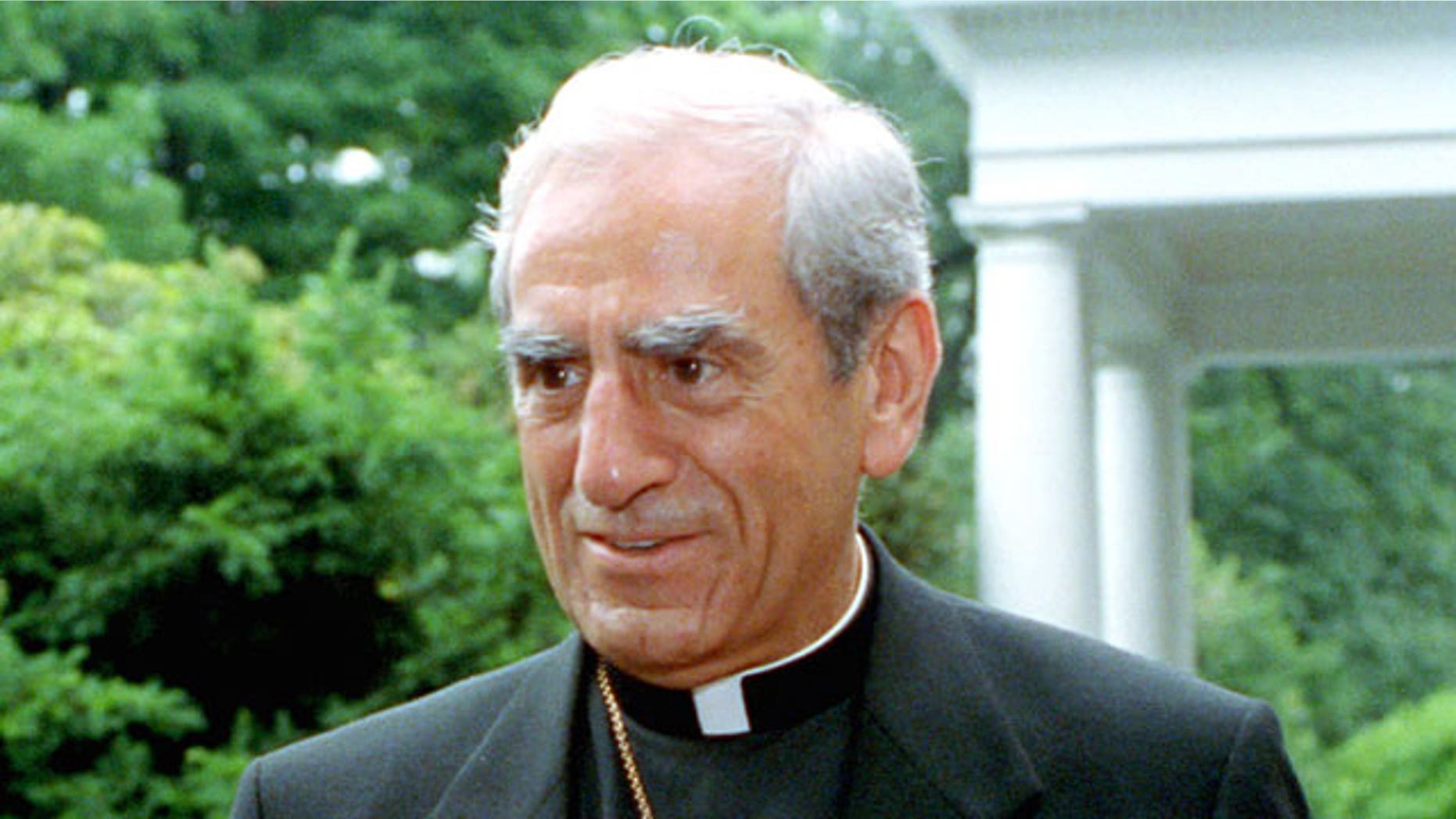 In this June 23, 1991 file photo Archbishop Anthony J. Bevilacqua of the Philadelphia Archdiocese, speaks at a news conference at his residence in Philadelphia, Pa., before traveling to the Vatican.