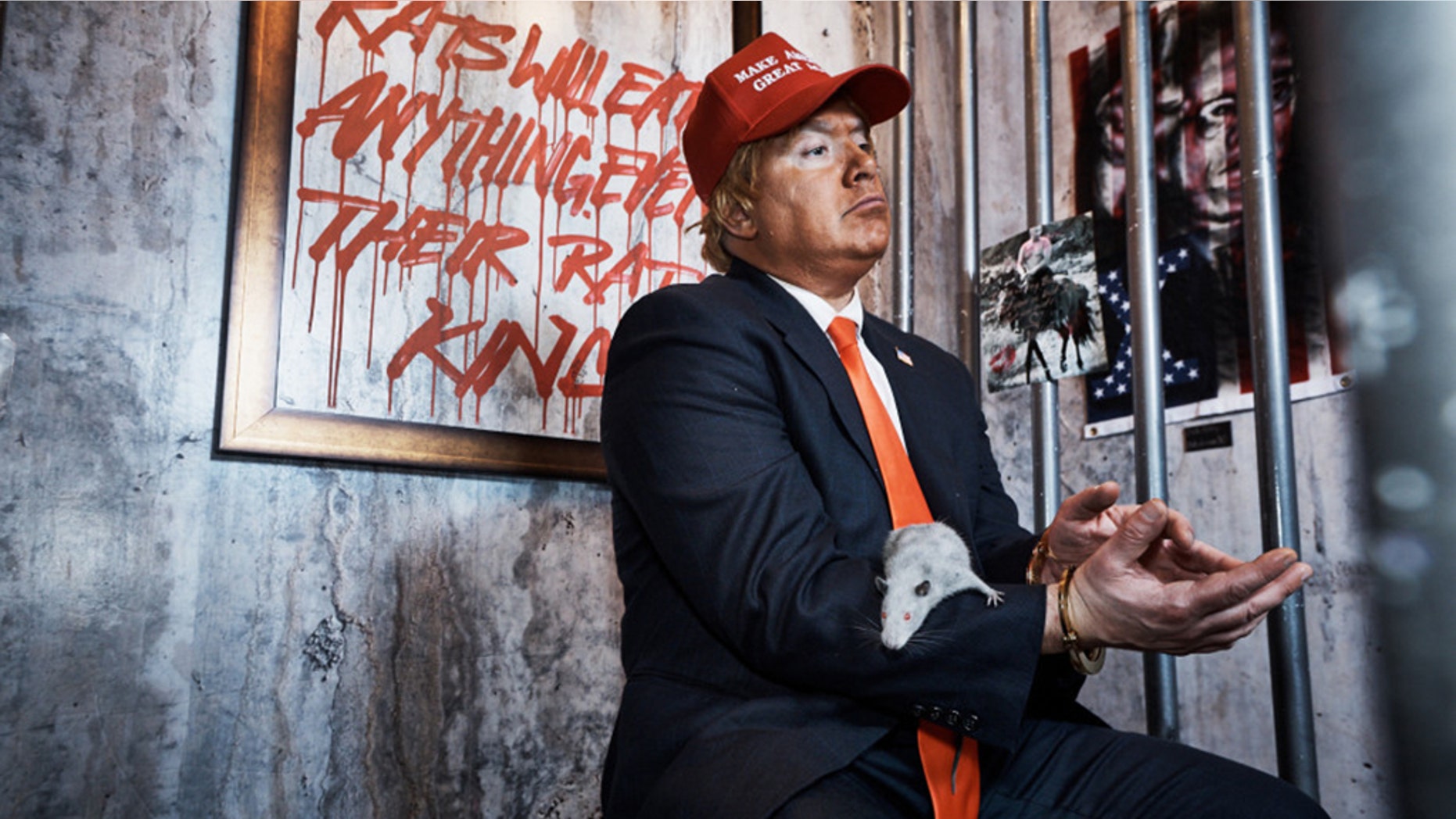 "Activist art collective" Indecline transformed a hotel room at Trump International Hotel & Tower in New York City.