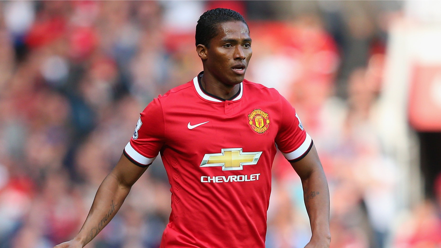 Luis Antonio Valencia on September 14, 2014 in Manchester, England.