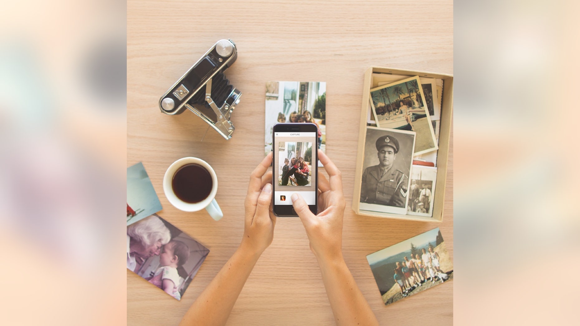 The Heirloom app lets you preserve old photos.