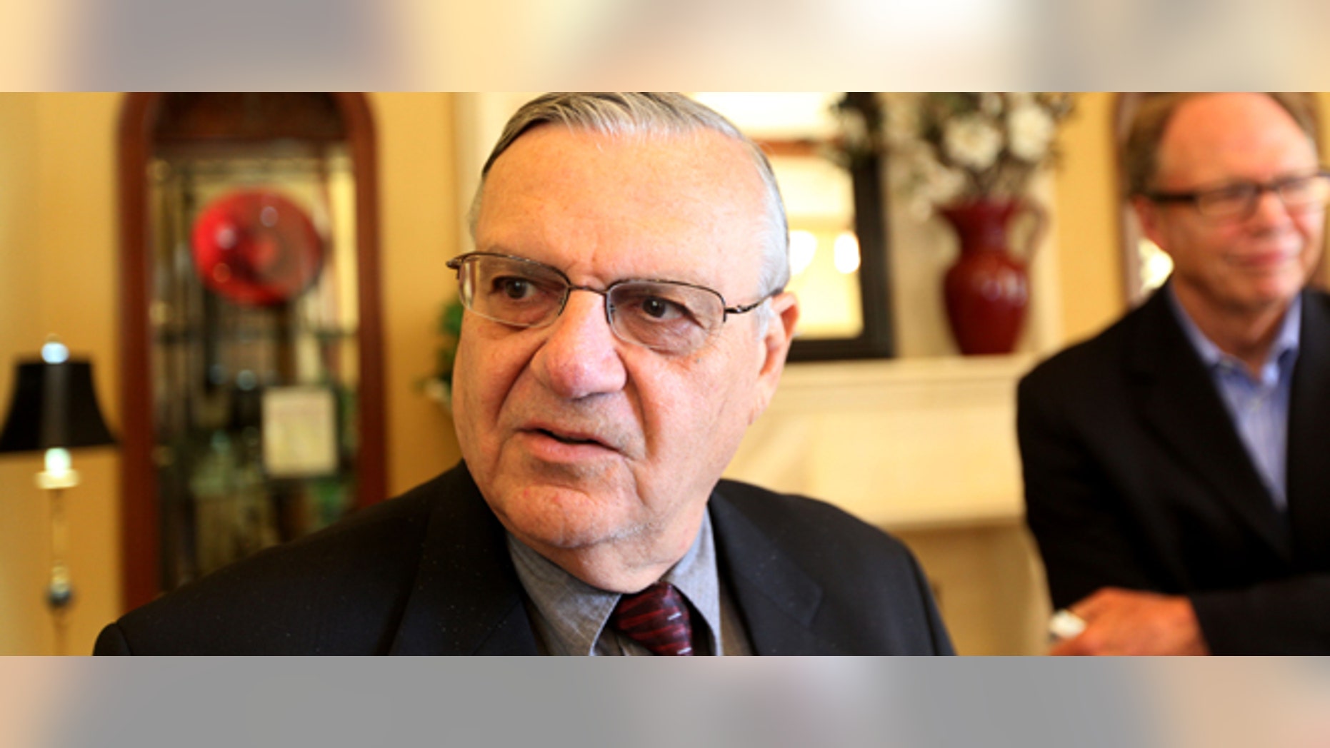 RANCHO BERNARDO, CA - AUGUST 10: Sheriff Joe Arpaio speaks during a visit to the Rancho Bernardo Inn on August 10, 2010 in Rancho Bernardo, California. Arpaio, who is Sheriff of Maricopa County in Arizona, gained national attention for using deputies to conduct raids to apprehend illegal immigrants and building large outdoor prison tents to house inmates. (Photo by Sandy Huffaker/Getty Images) *** Local Caption *** Joe Arpaio