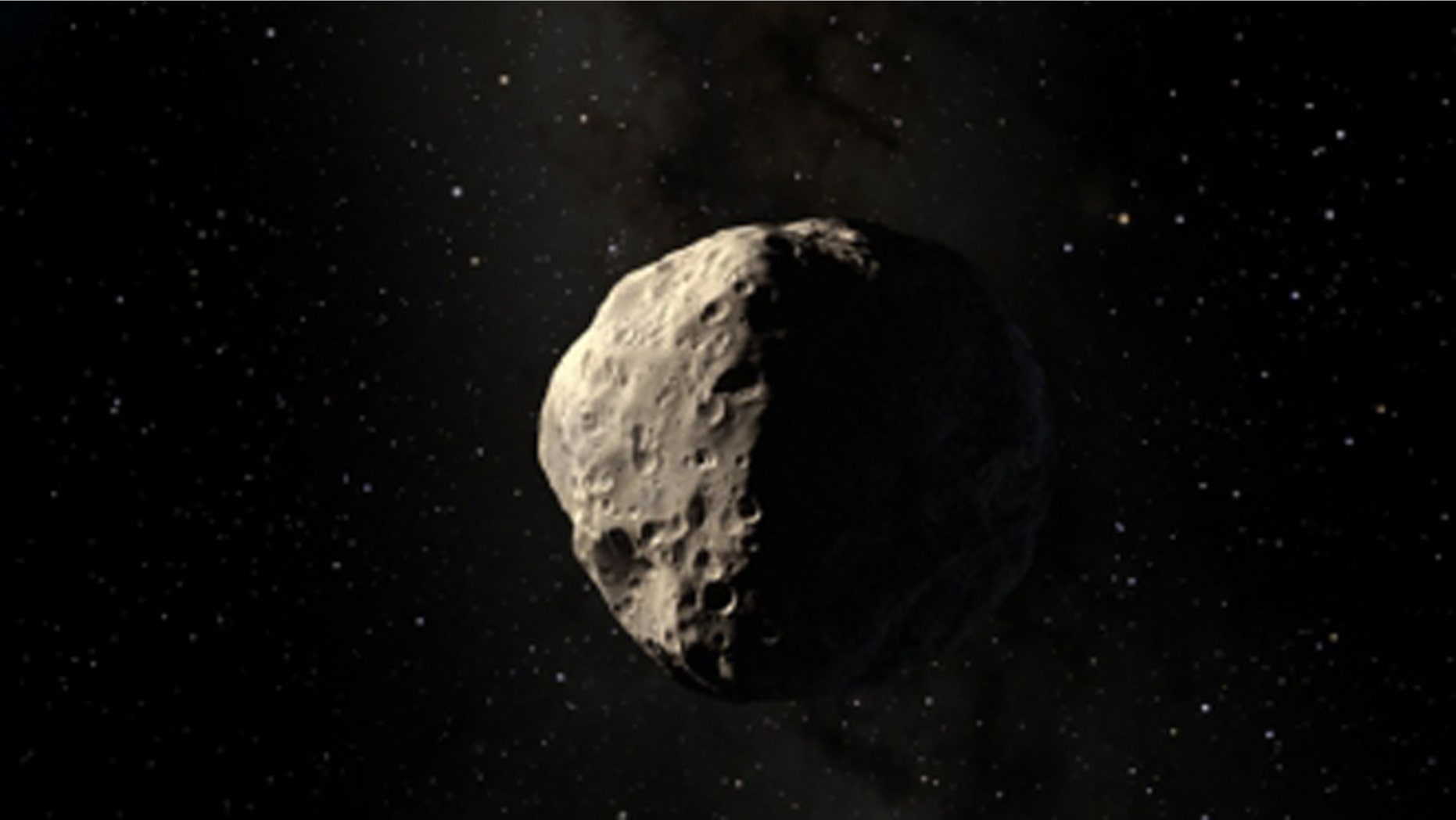 An artist's rendering of the asteroid Apophis.