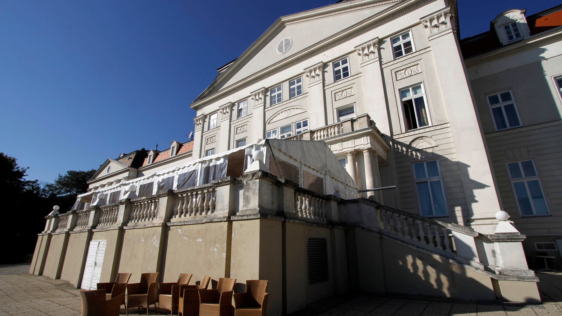 Oct. 17, 2011: Outside view of the former foster home Wilhelminenberg castle in Vienna, Austria. Municipal officials say an investigation will be launched into claims by two women who allege they and other girls at the Vienna foster home were systematically raped in the 1970s. The home was closed in 1977 and houses a hotel now.