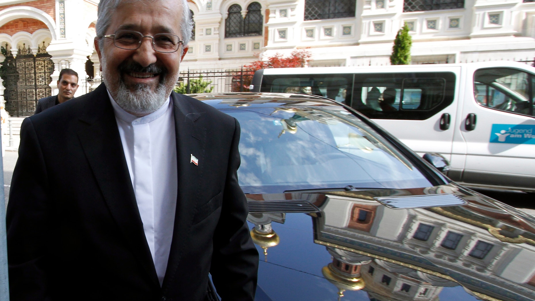 May 15, 2012: Iran's Ambassador to the International Atomic Energy Agency, IAEA, Ali Asghar Soltanieh arrives for talks with the International IAEA at the permanent mission of Iran in Vienna, Austria.