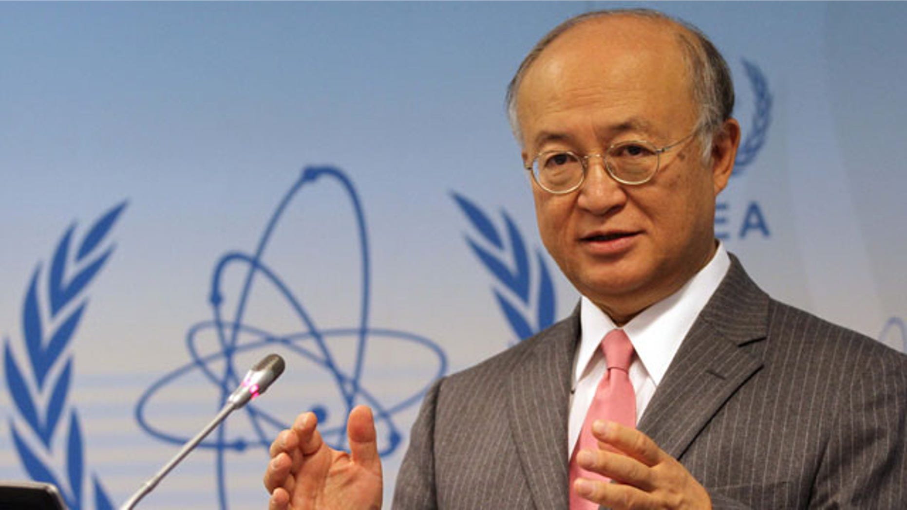 Sept. 13, 2010: Director General of the International Atomic Energy Agency, IAEA, Yukiya Amano from Japan speaks during a news conference after IAEA's board of governors meeting at Vienna's International Center, in Vienna, Austria.