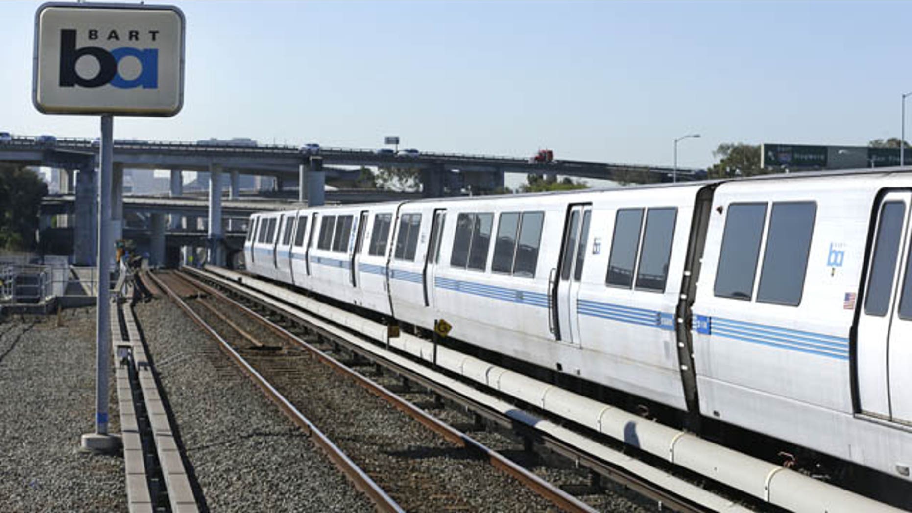 October 15, 2013: A Bay Area Rapid Transit train leaves a station Tuesday in Oakland, Calif.