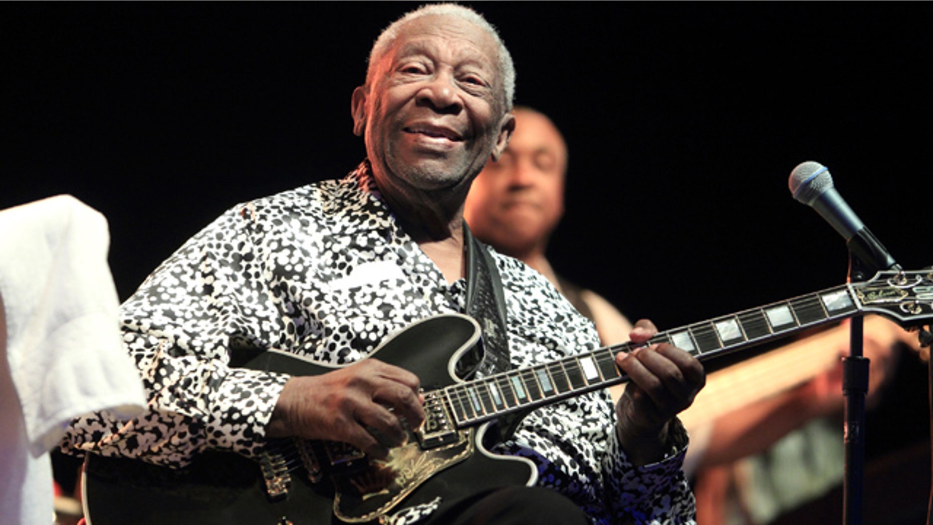 FILE - In this Aug. 8, 2013 file photo, Blues music legend B.B. King performs on Framptons Guitar Circus 2013 Tour at Pier Six Pavilion, in Baltimore. The coroner in Las Vegas says theres no evidence King was poisoned before he died of natural causes in May 2015. (Photo by Owen Sweeney/Invision/AP, File)
